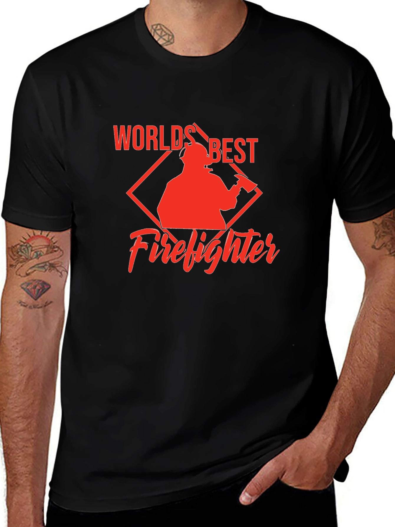 Variant 3 of World's Best Firefighter Graphic T-Shirt