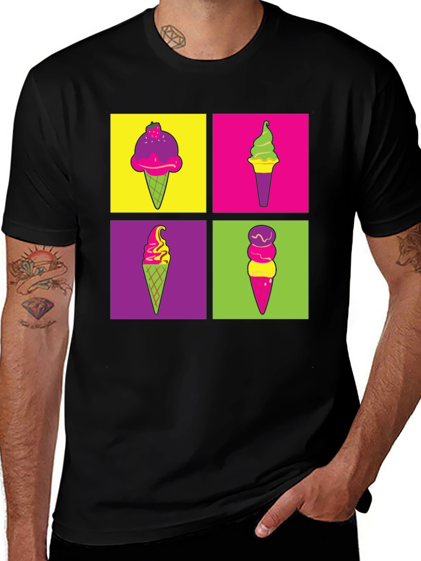 Variant 6 of Ice Cream Pop Art T-Shirt