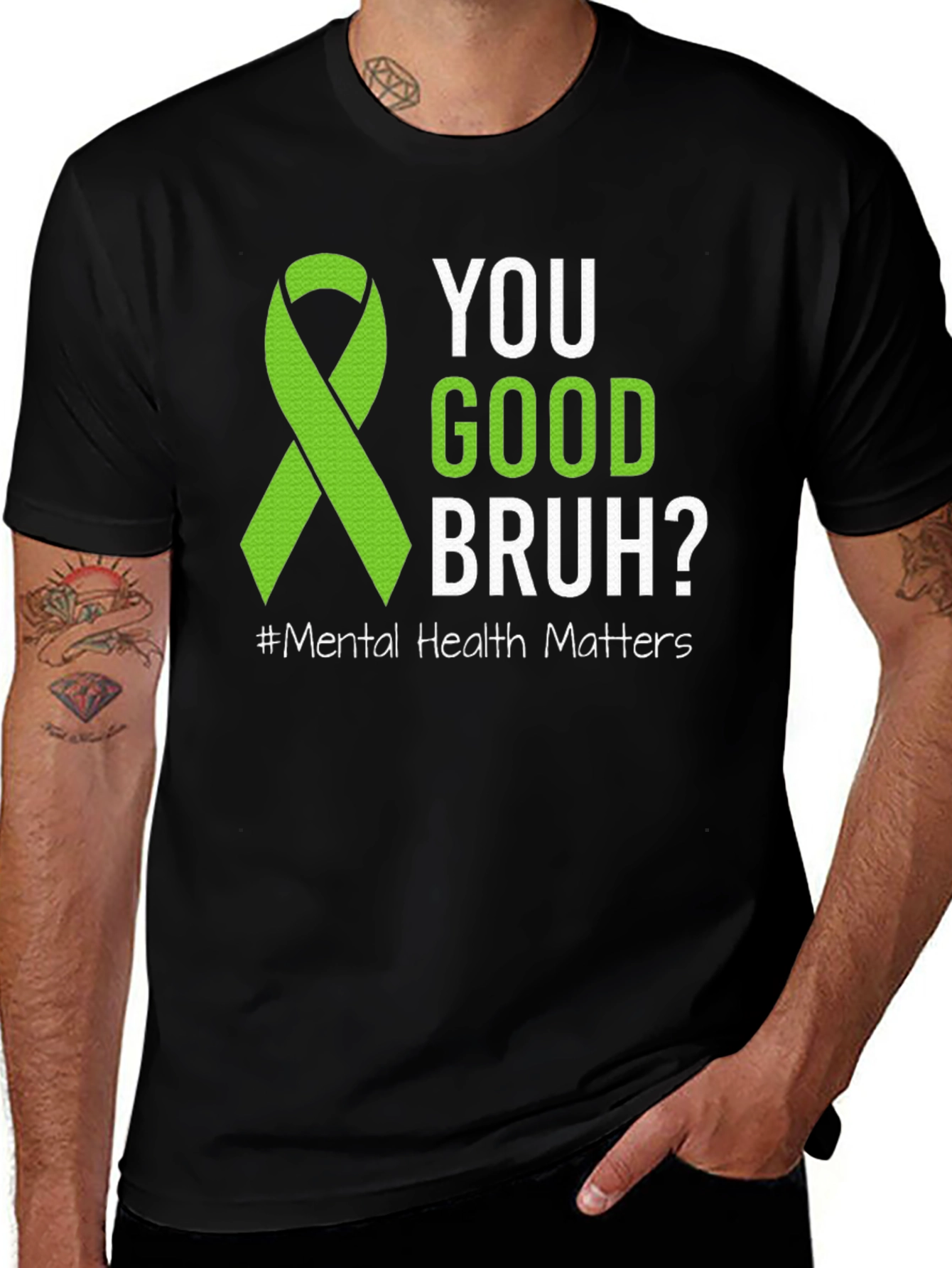 Variant 22 of Mental Health Matters T-Shirt: Are You Good Bruh?