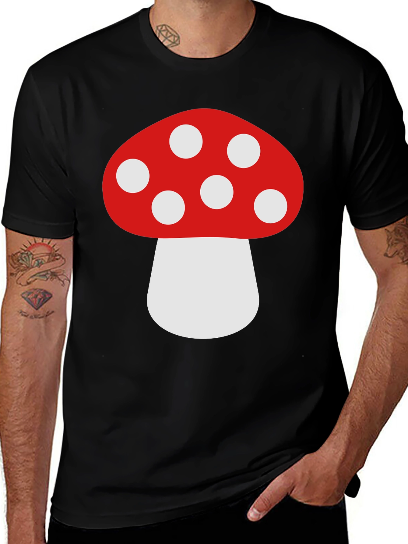 Variant 21 of Mushroom Graphic Tee - Funky Casual Style