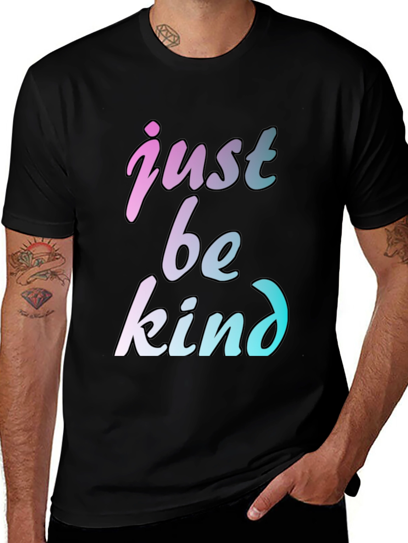 Variant 18 of Just Be Kind Gradient Tee - Stylish Comfort