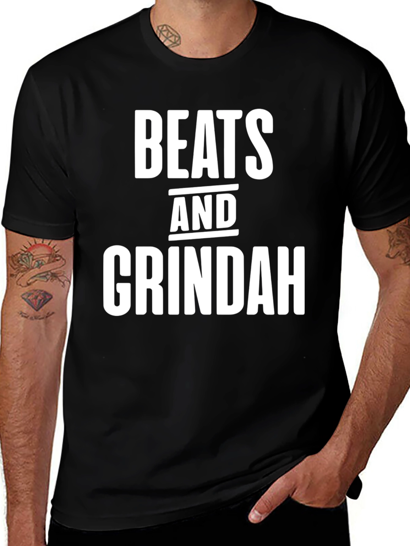 Variant 15 of Beats and Grindah Black T-Shirt