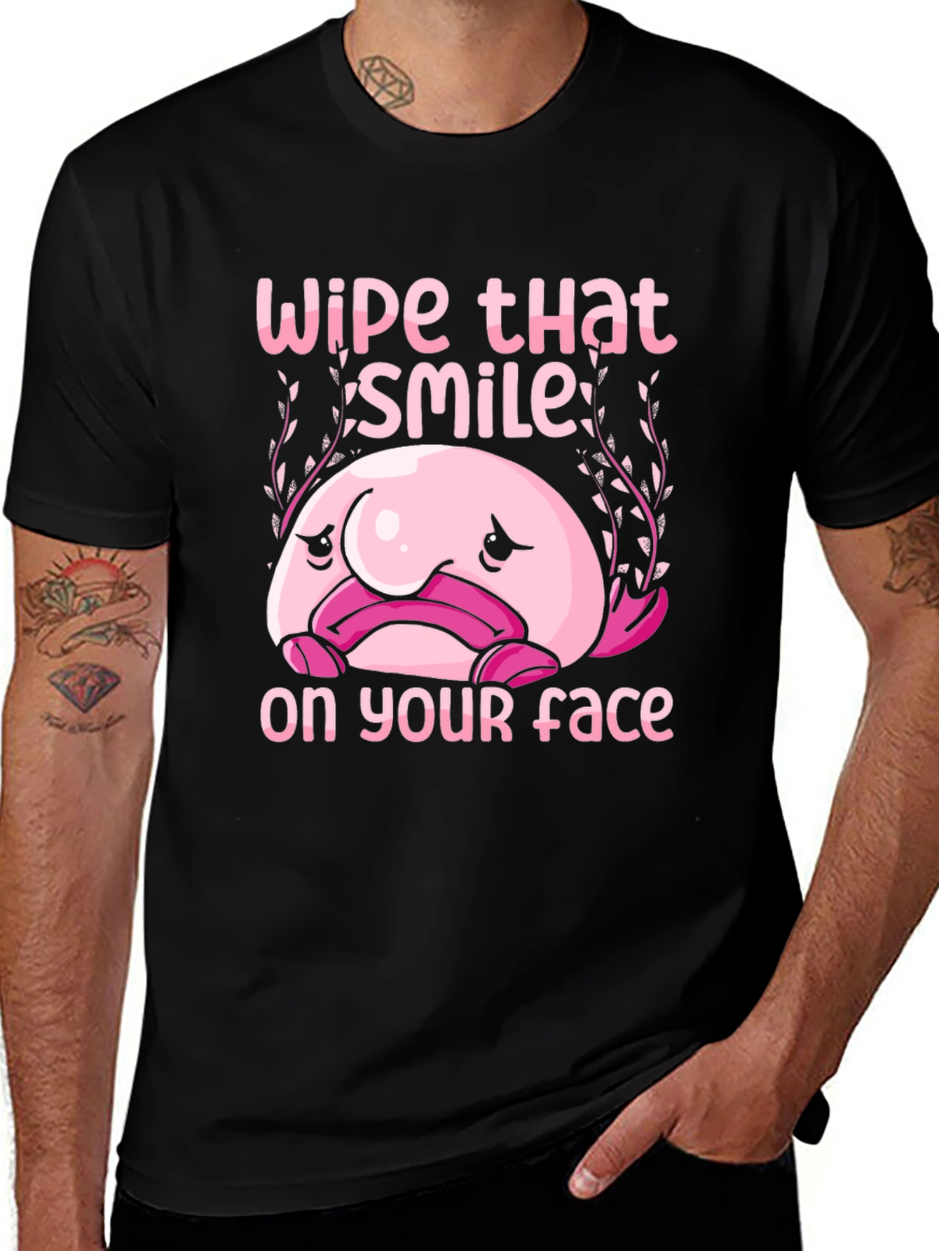 Variant 8 of Funny Blobfish T-Shirt - Wipe That Smile Off