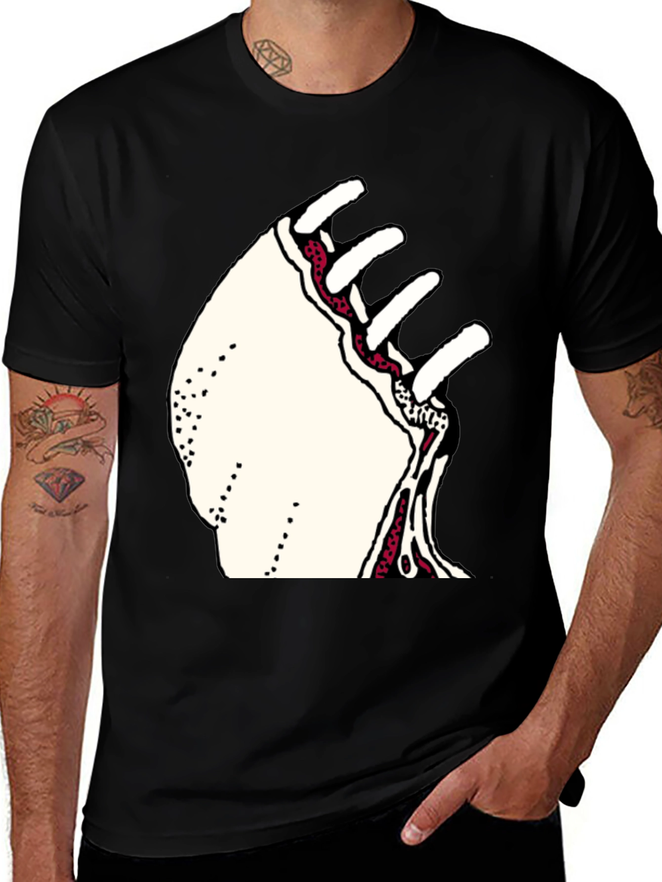 Variant 16 of Unique Graphic Print Crew Neck T-Shirt