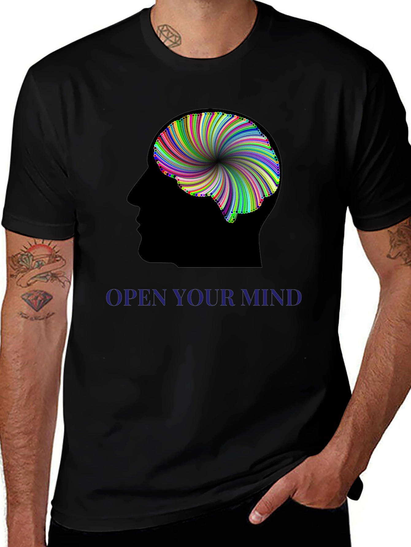 Variant 5 of Open Your Mind Brain Swirl T-Shirt