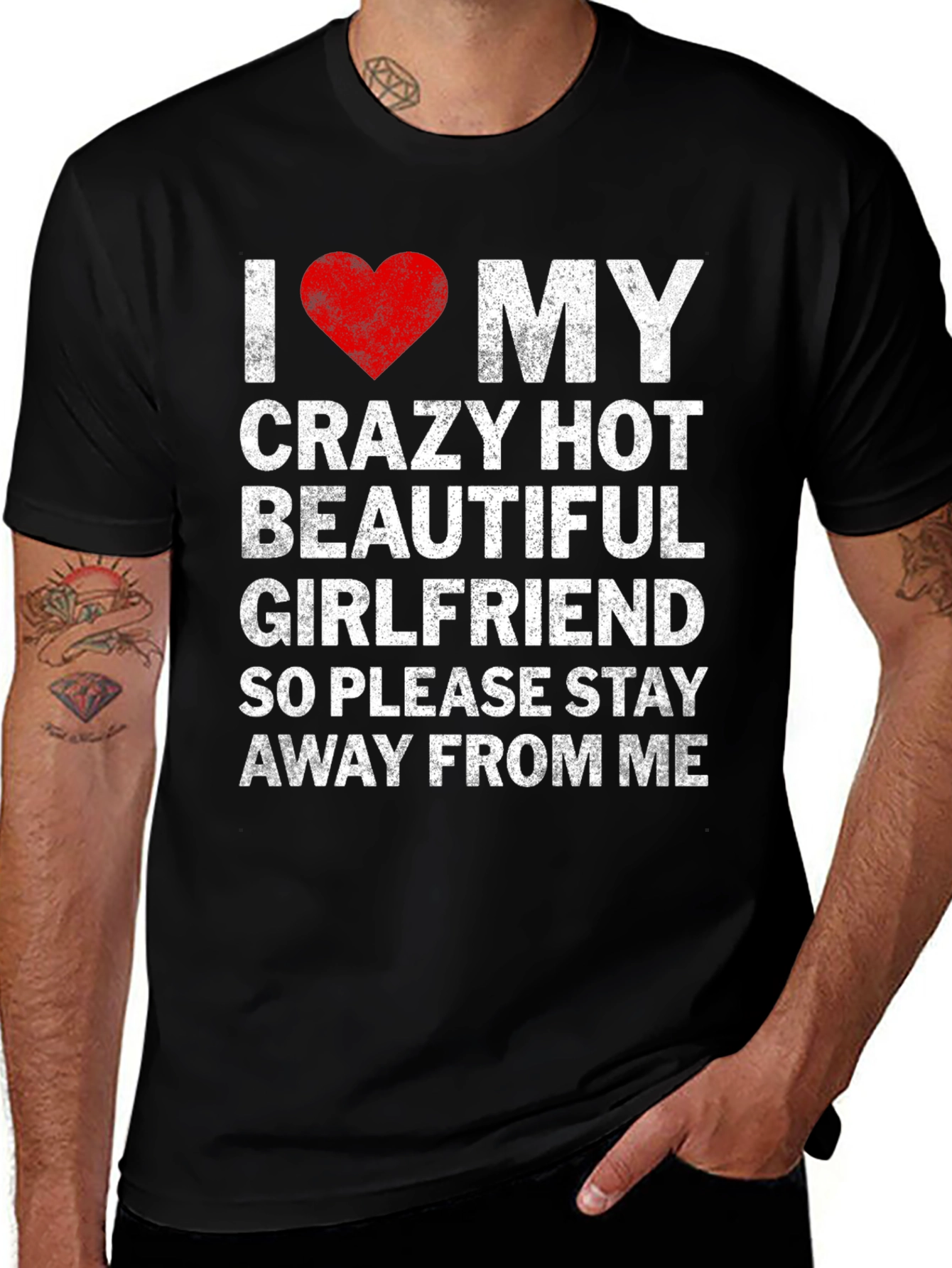 Variant 2 of I Heart My Crazy Hot Girlfriend T-Shirt