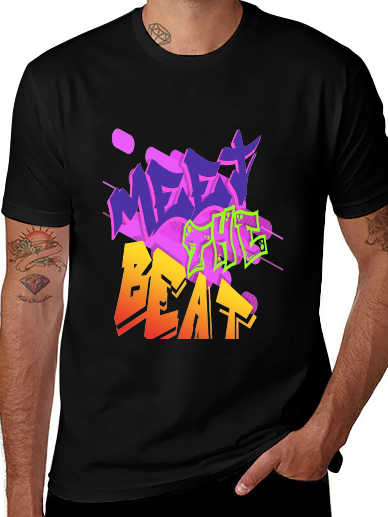 Variant 5 of Meet the Beat Graphic Tee - Trendy Streetwear Style