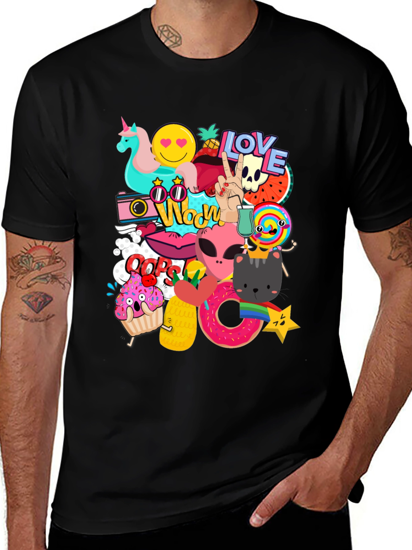 Variant 27 of Fun Graphic Print Men's T-Shirt