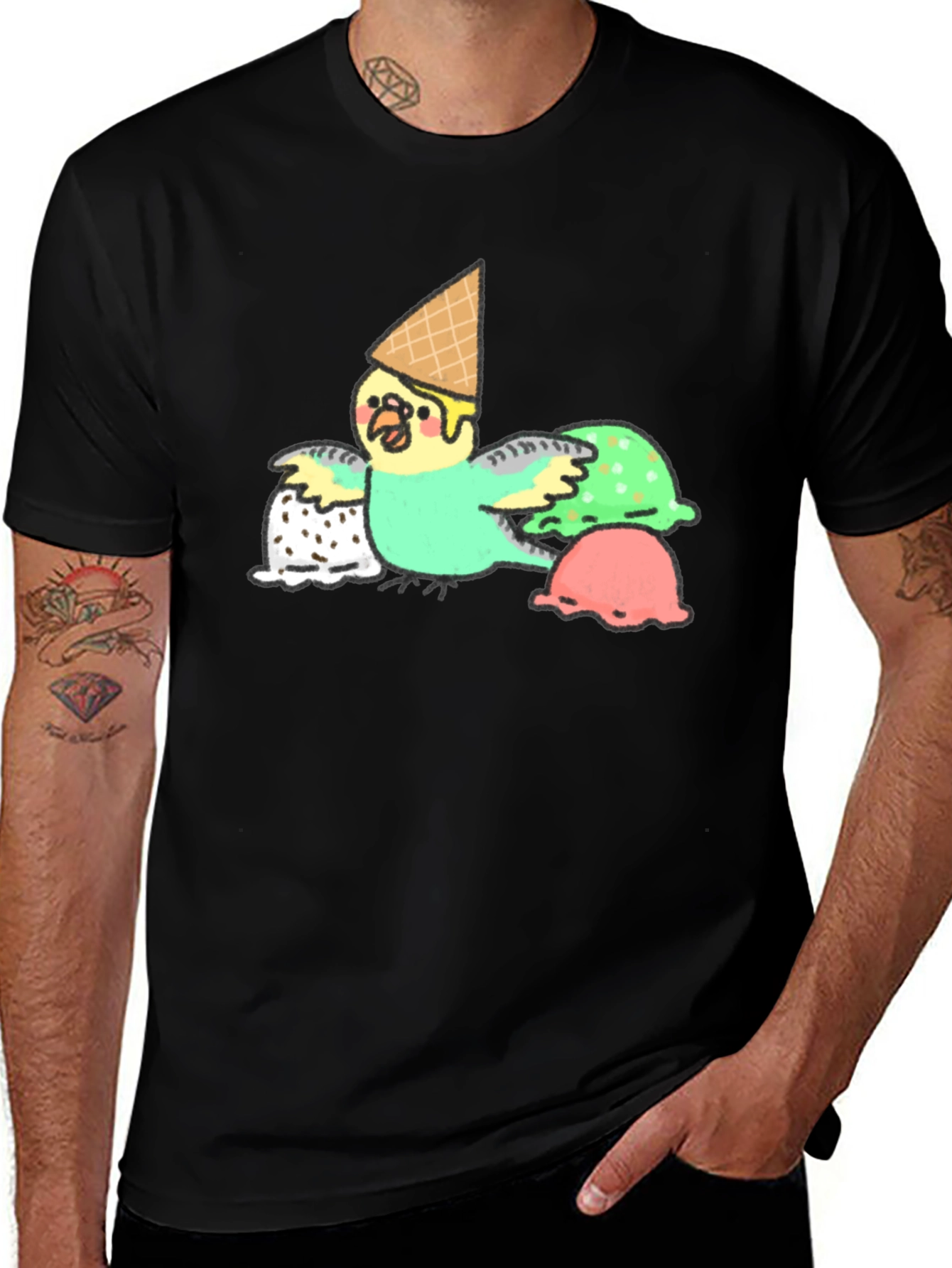 Variant 15 of Ice Cream Budgie T-Shirt
