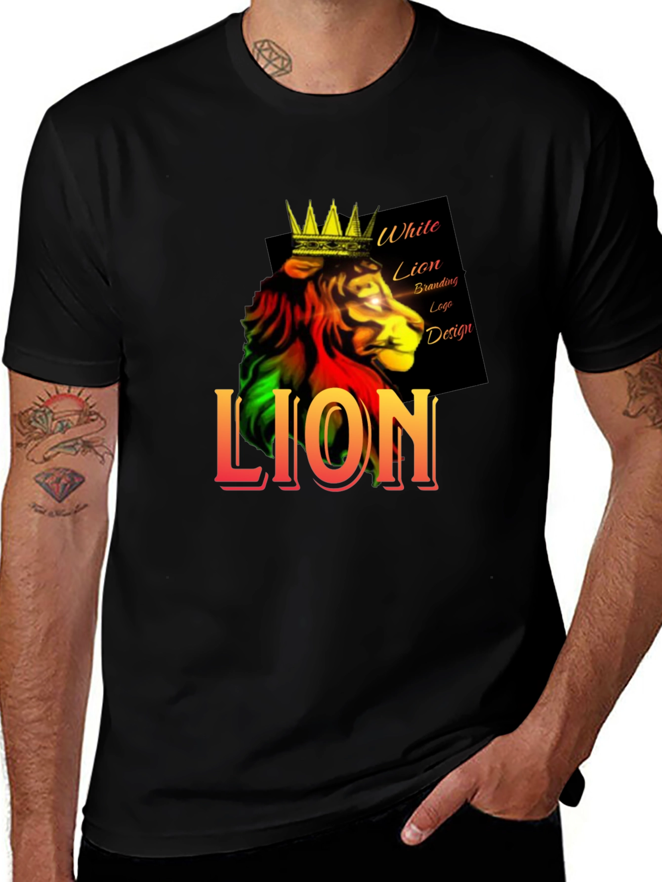 Variant 8 of Rasta Lion King T-Shirt