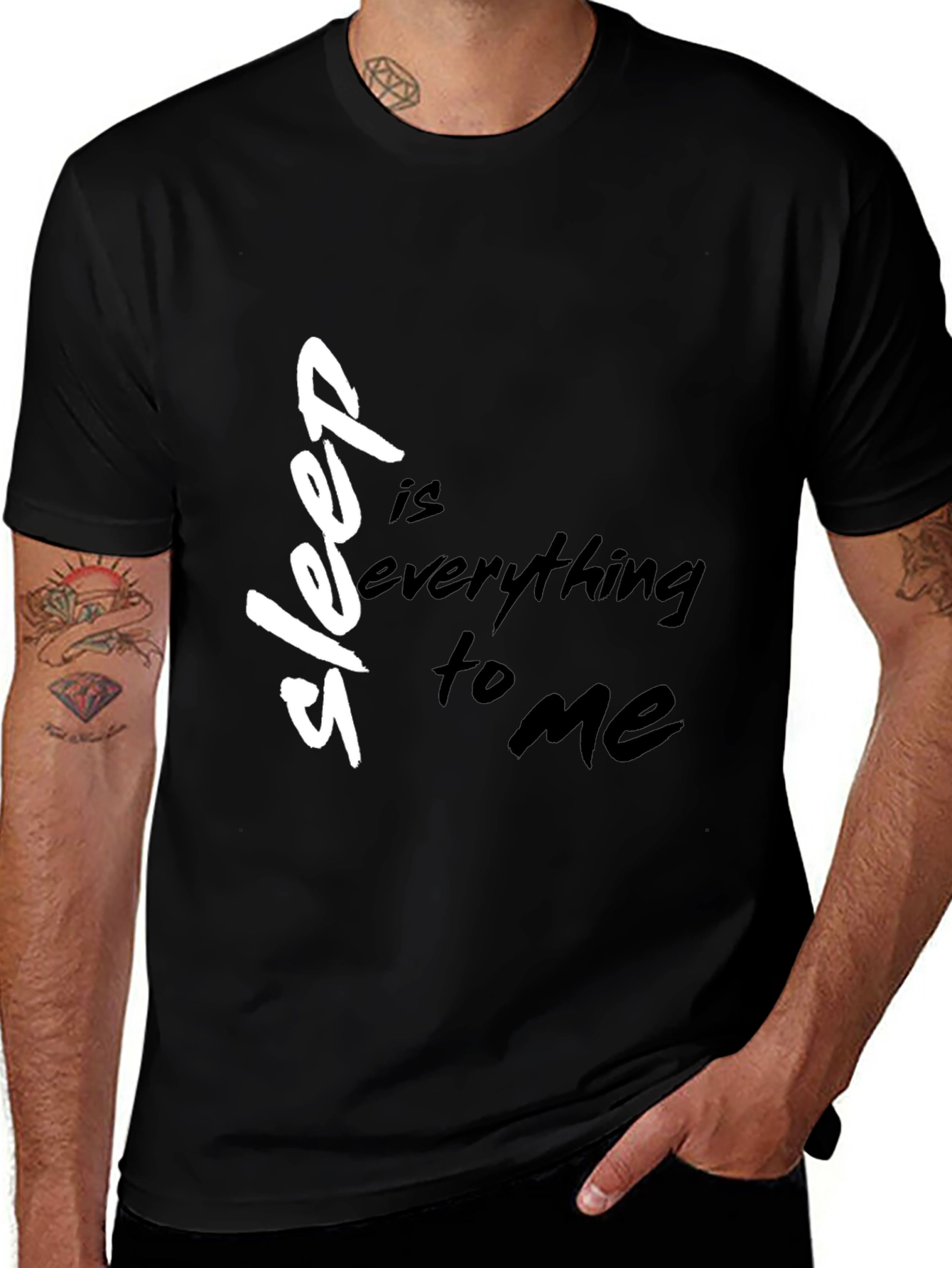 Variant 27 of Sleep Is Everything to Me Black T-Shirt