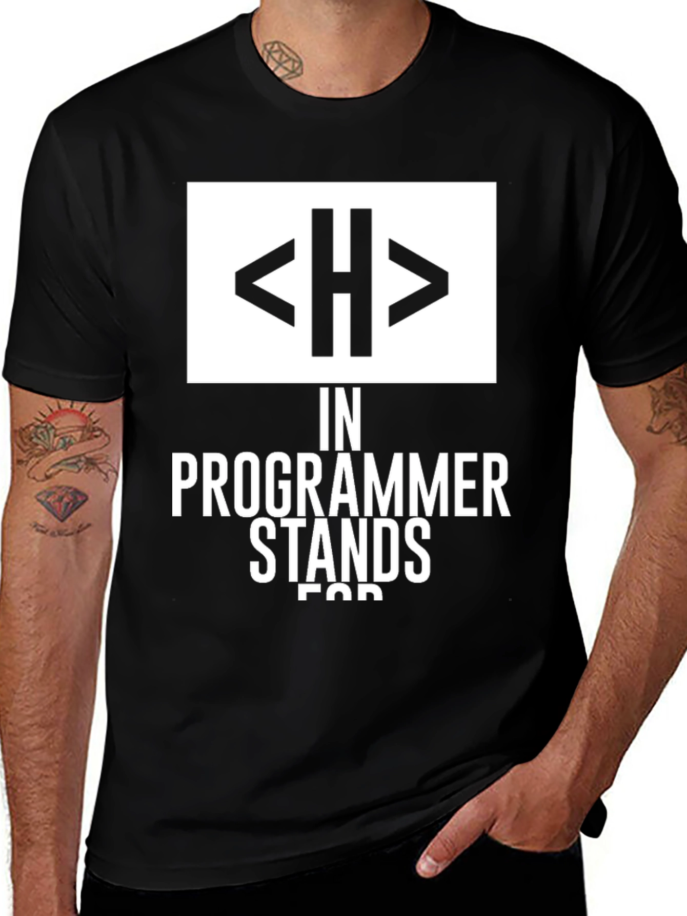 Variant 6 of Programmer Humor T-Shirt - HTML Code Design