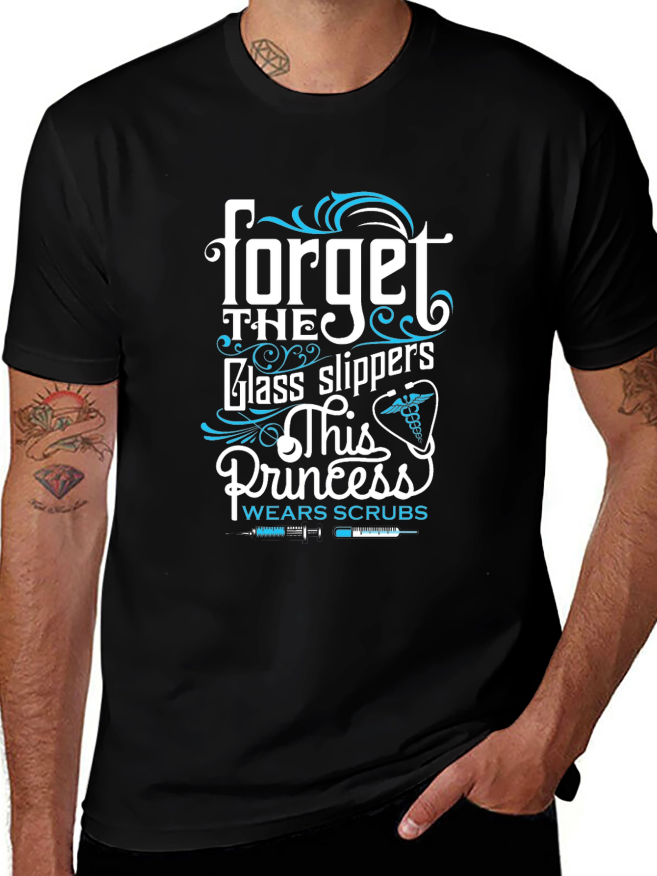 Forget Glass Slippers Nurse Scrub T-Shirt