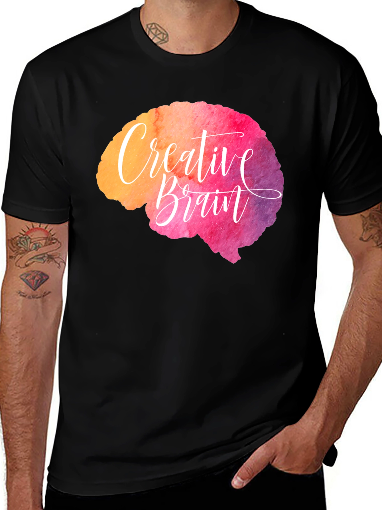 Variant 8 of Creative Brain T-Shirt - Artistic Design