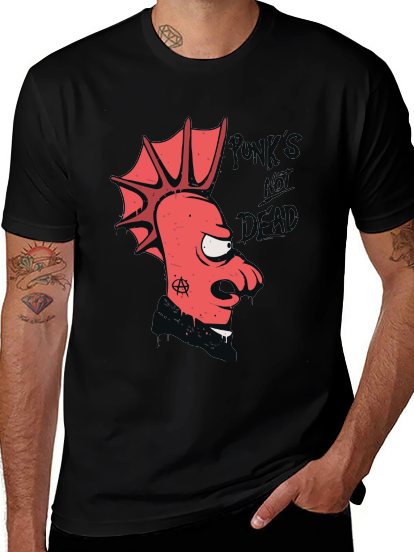 Variant 28 of Futurama Zoidberg Punk Rocker Graphic T-Shirt