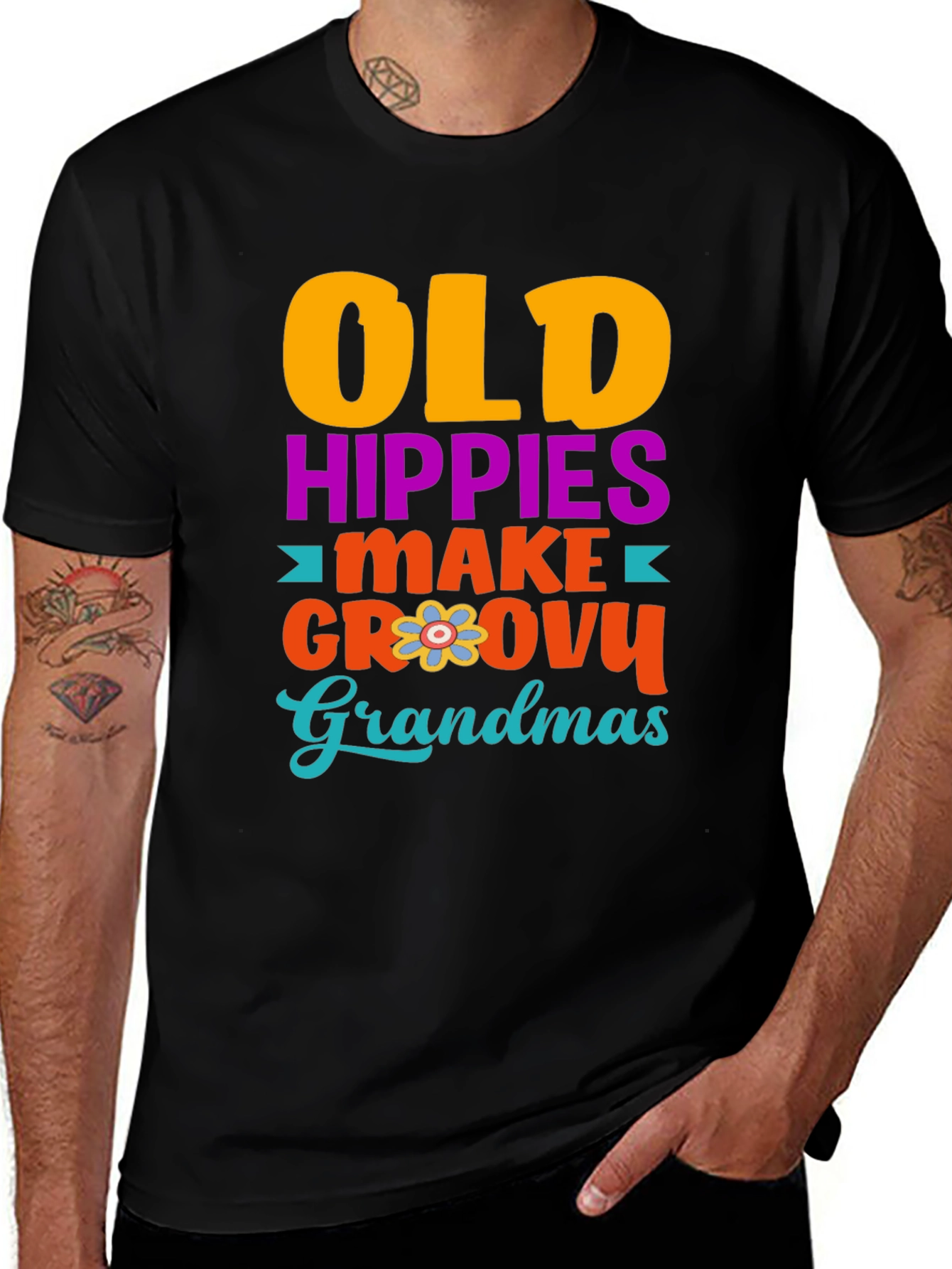 Variant 16 of Old Hippies Make Groovy Grandmas T-Shirt