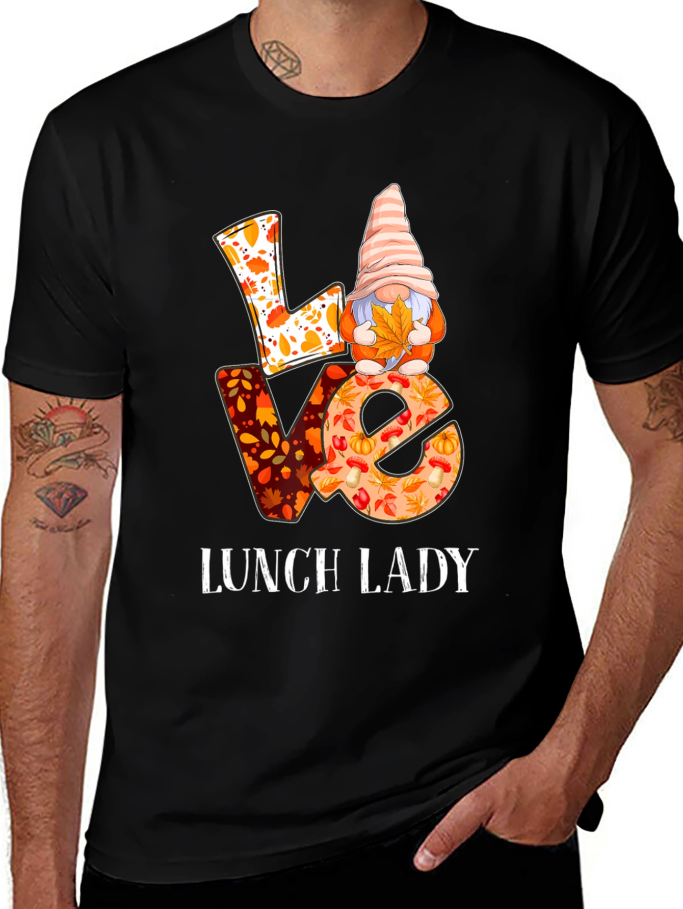 Variant 15 of Love Lunch Lady Fall Gnome T-Shirt
