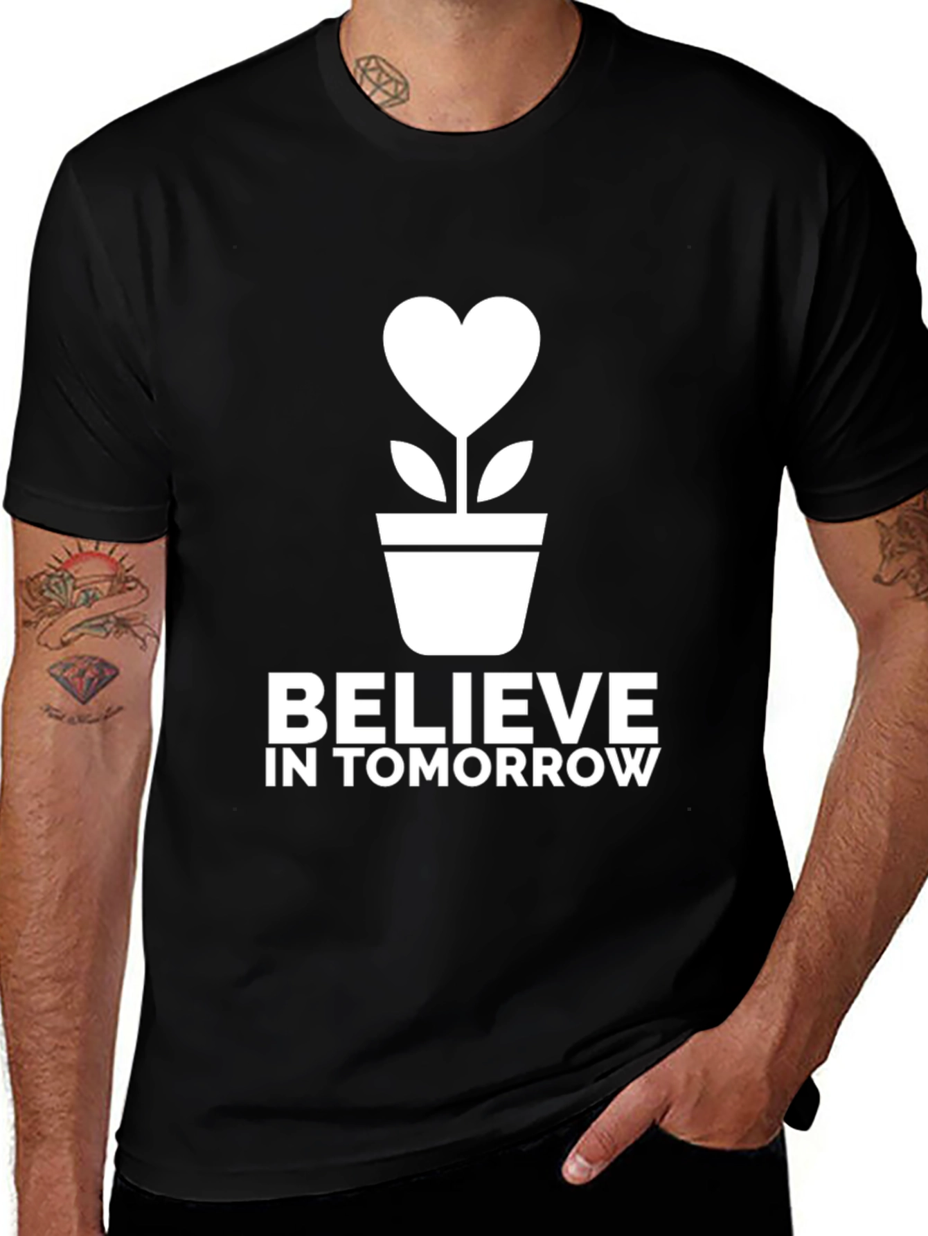 Variant 25 of Believe In Tomorrow Graphic Tee - Black