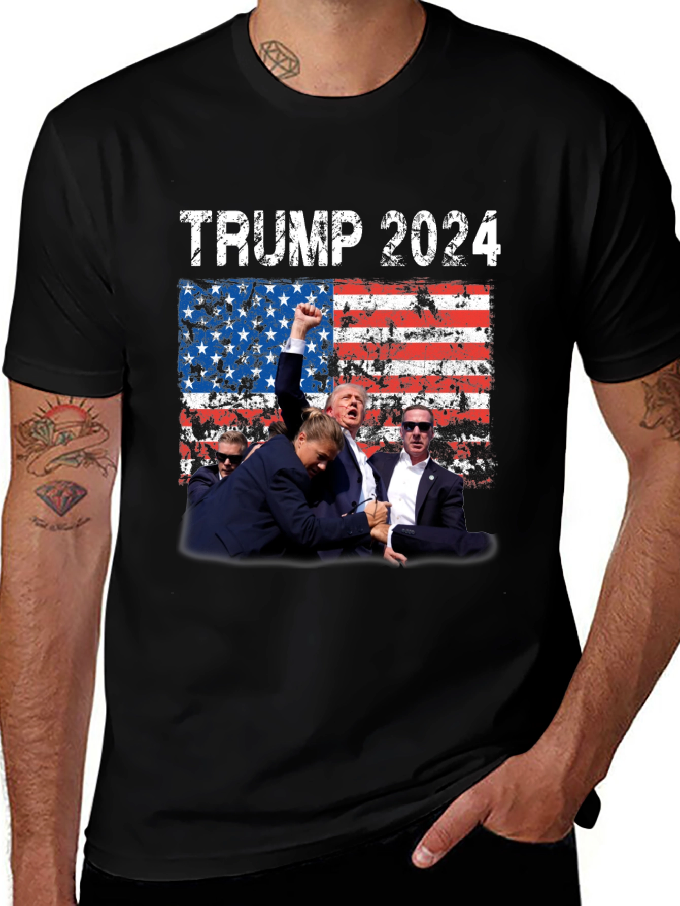 Trump 2024 Graphic Tee - Patriotic T-Shirt