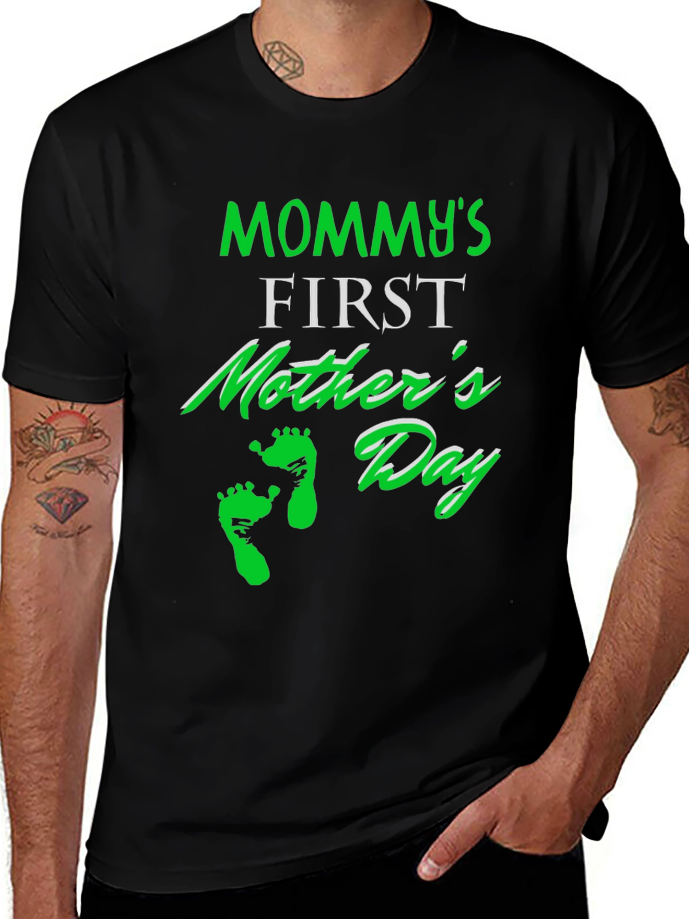 Mommy's First Mother's Day Black T-Shirt