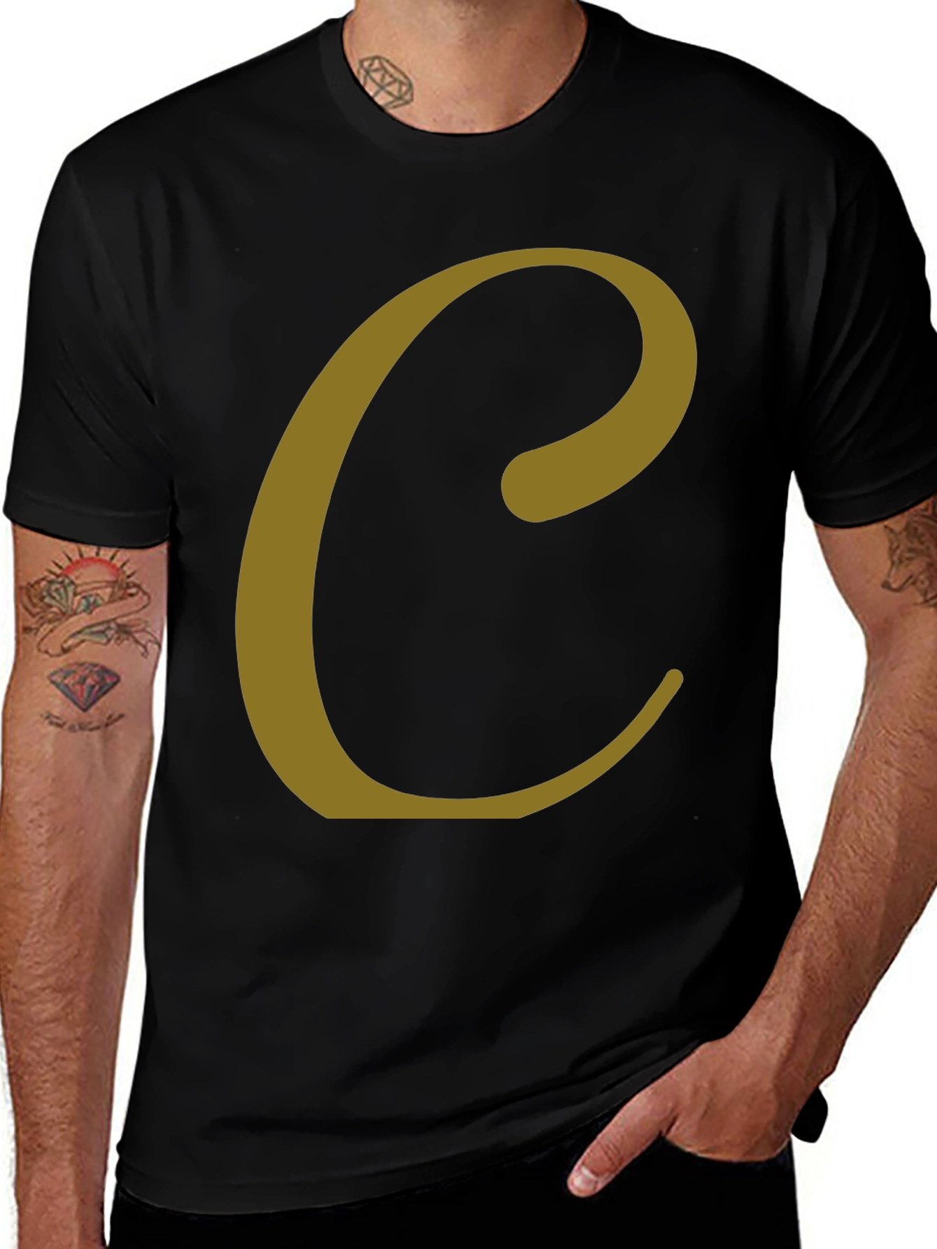 Variant 21 of Letter C Graphic Tee - Modern Casual Style