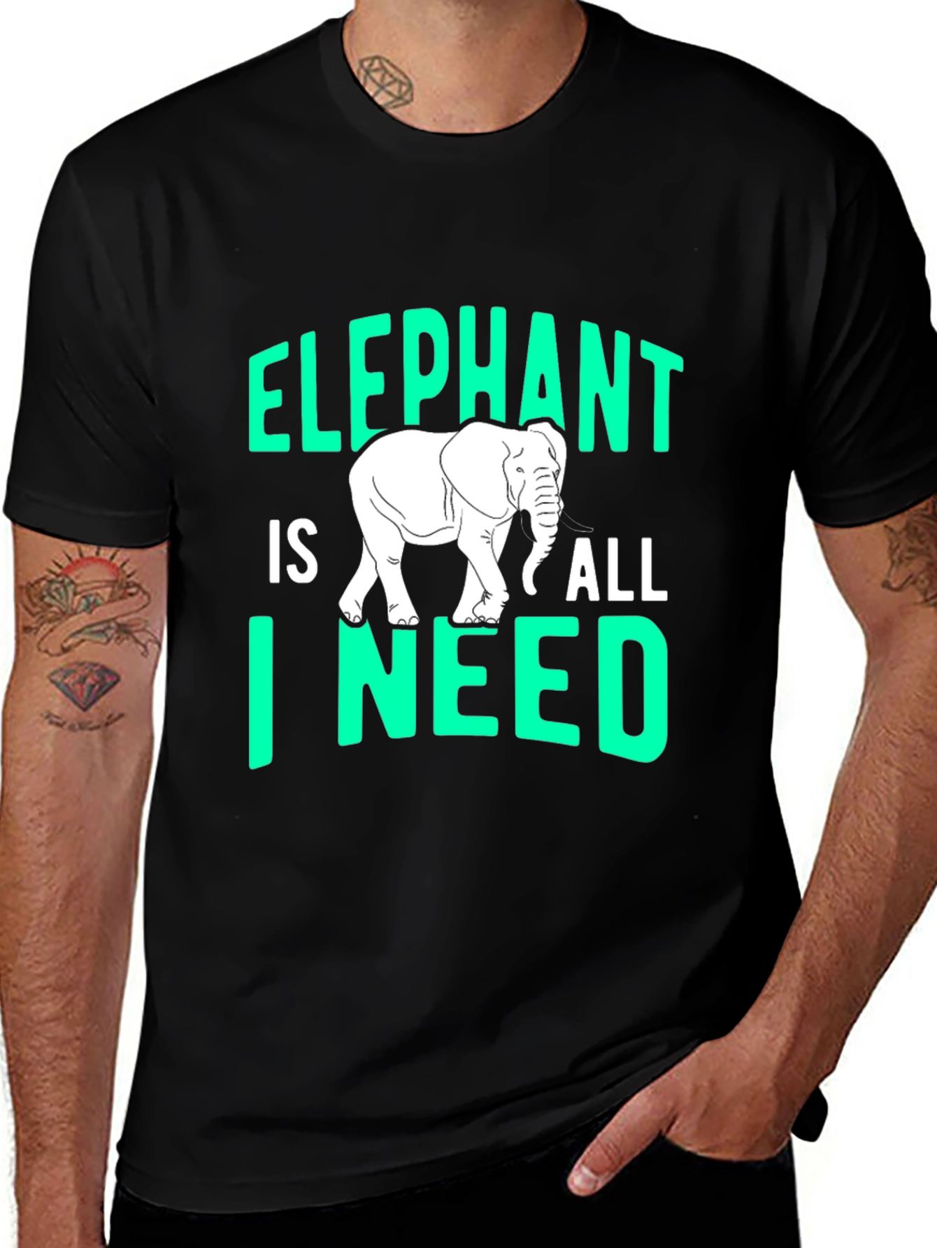 Variant 22 of Elephant Lover T-Shirt - All I Need Tee