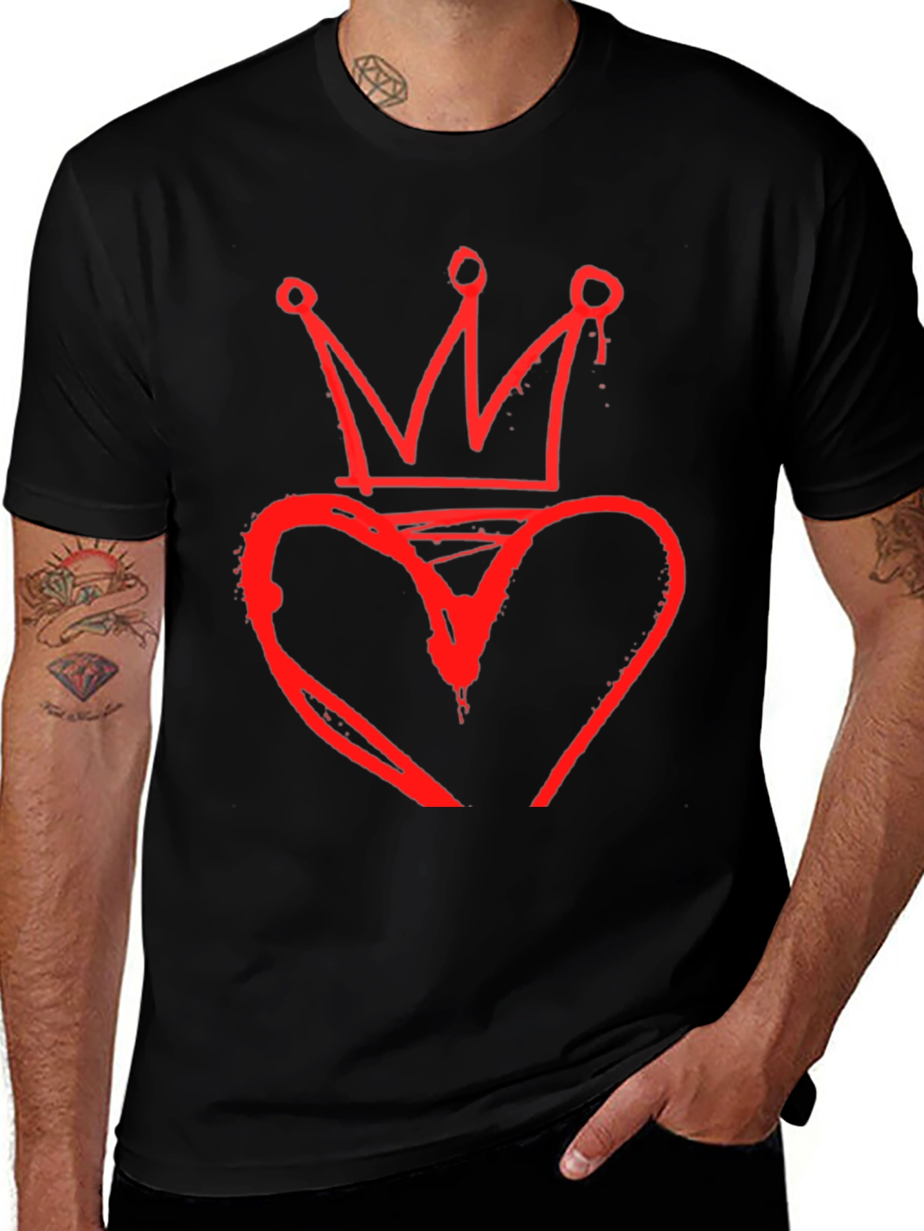 Variant 16 of Heart Crown Graphic Tee - King of Hearts