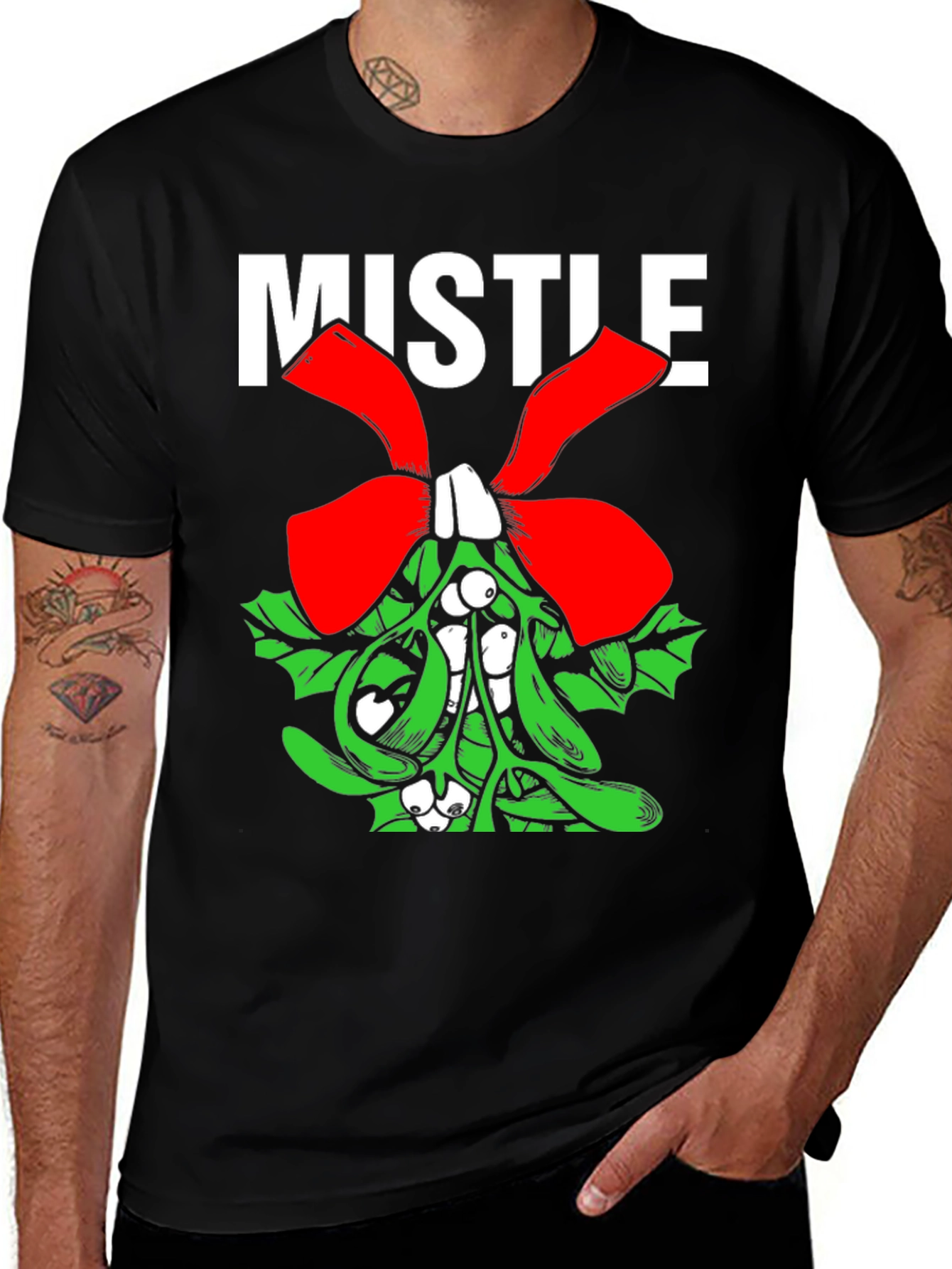 Mistletoe Christmas Graphic Tee - Holiday Style