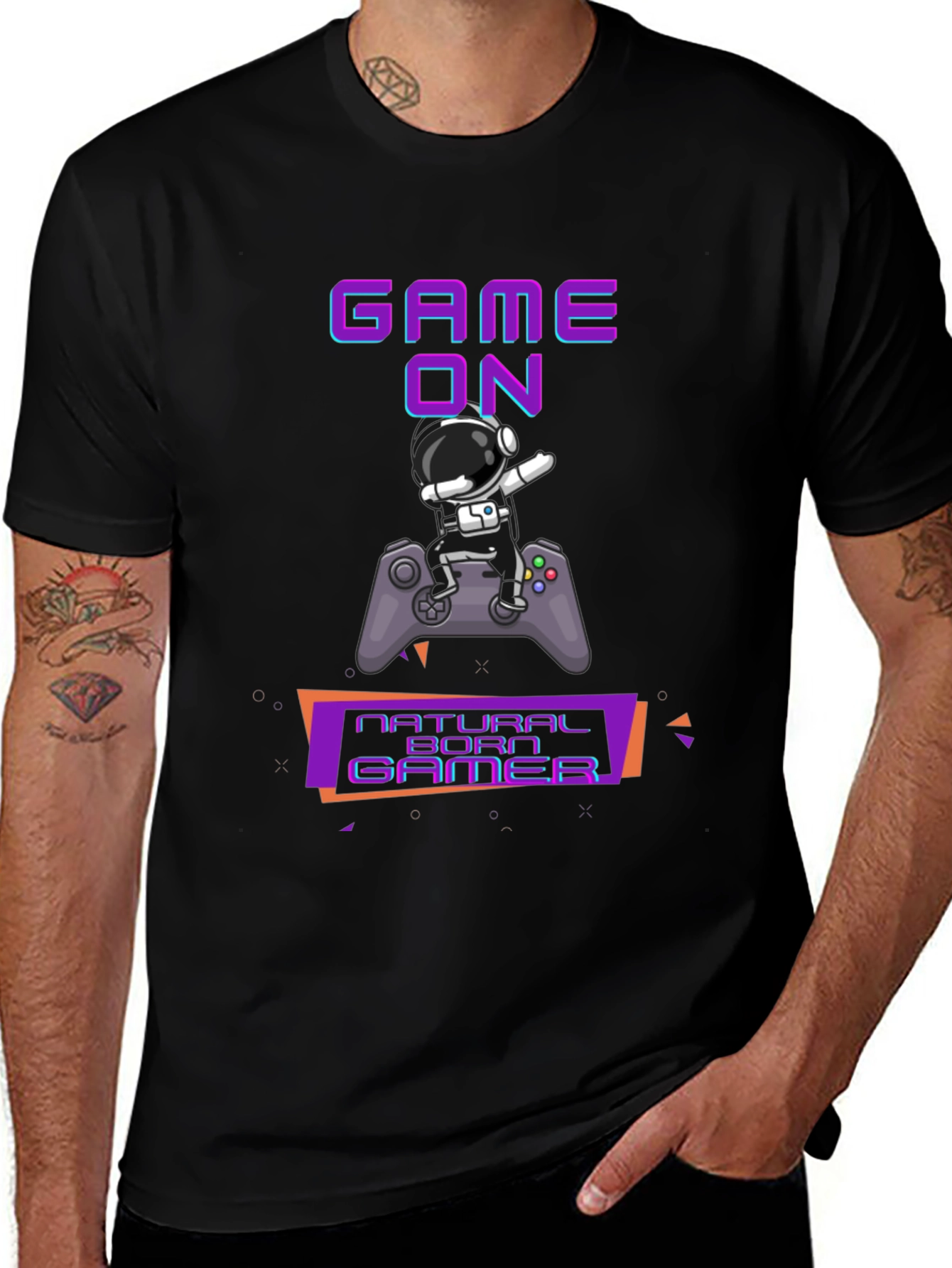 Variant 13 of Game On! Natural Born Gamer Graphic Tee
