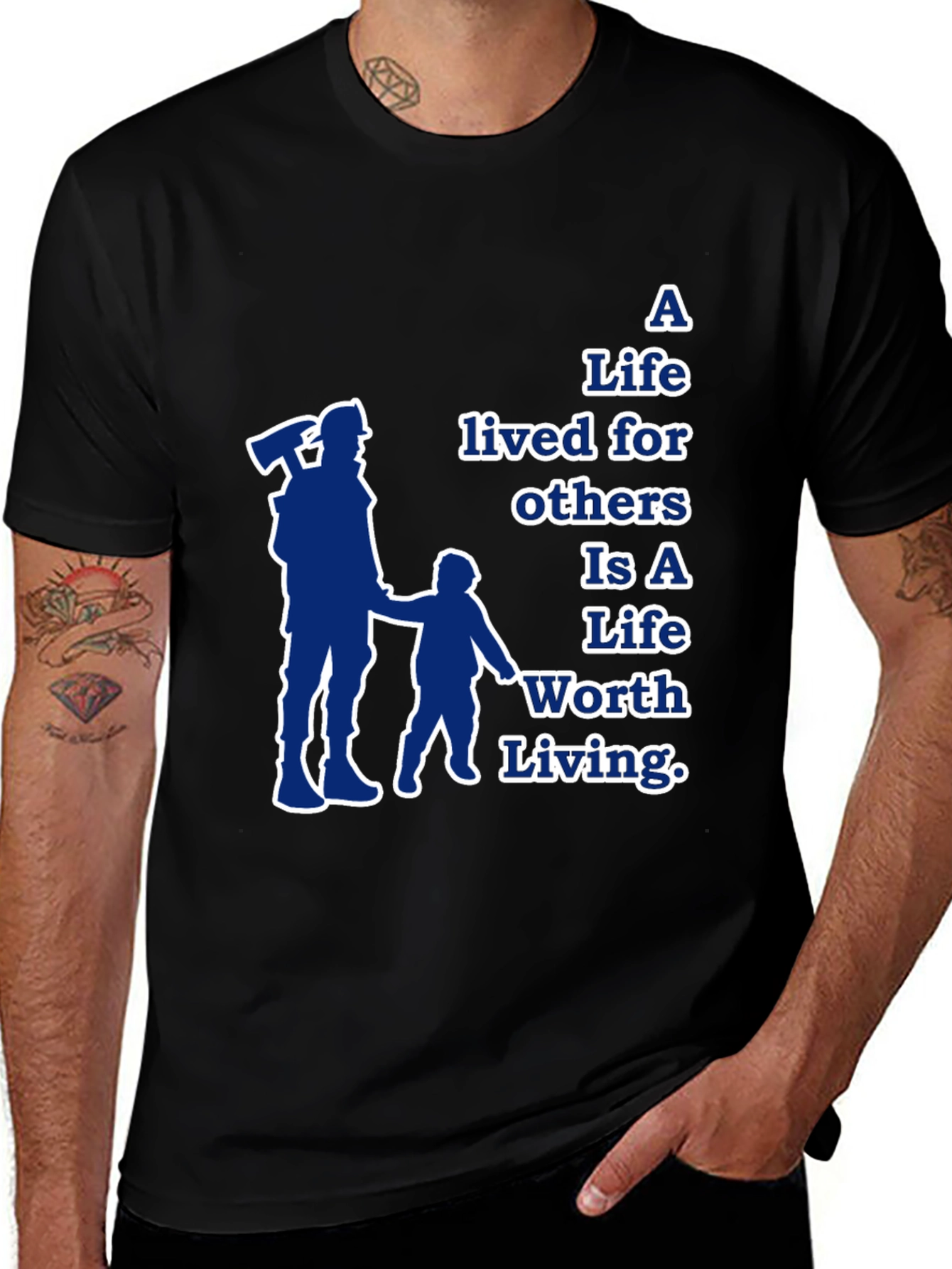Variant 11 of Firefighter A Life Worth Living T-Shirt