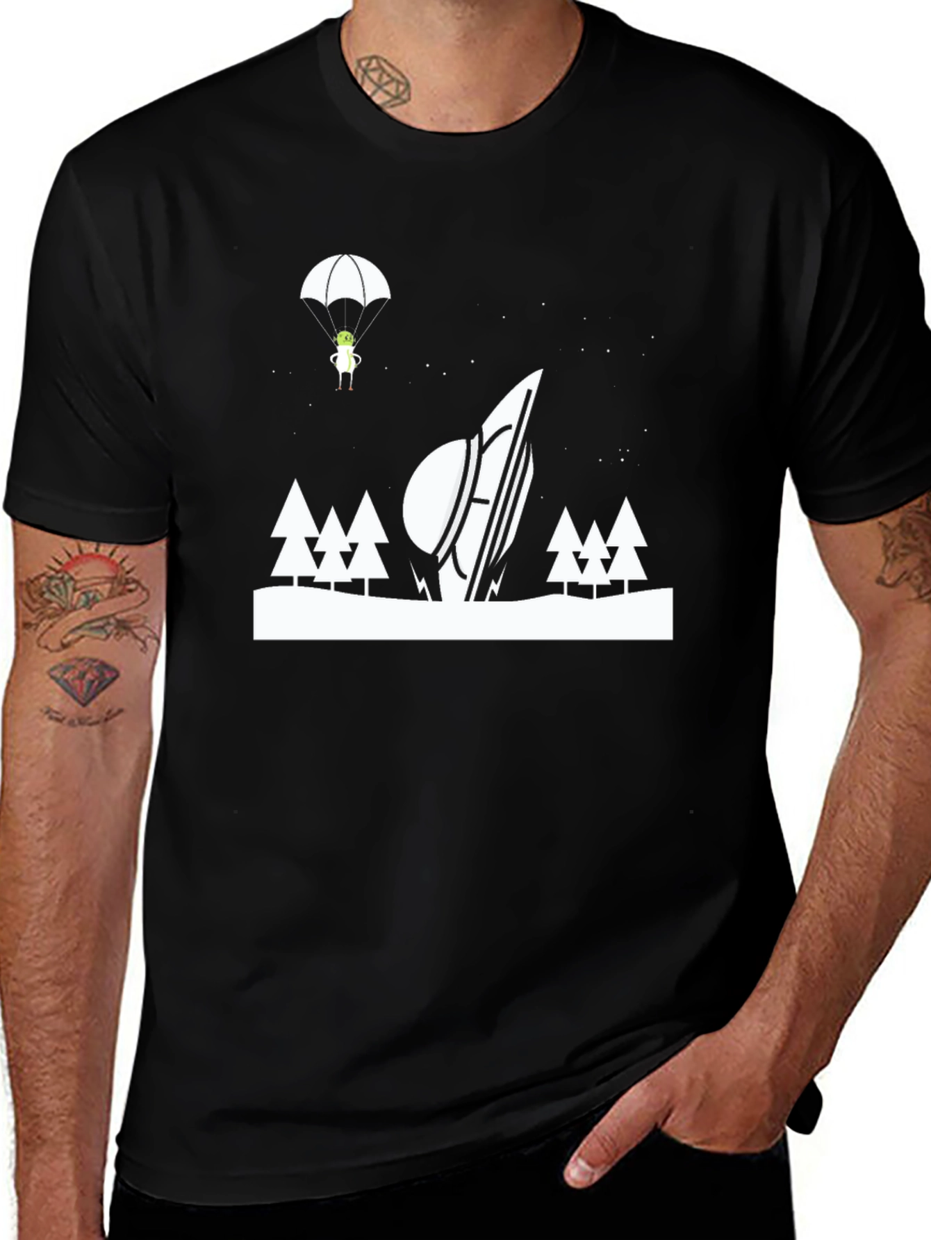 Variant 11 of Alien Crash Landing Graphic T-Shirt