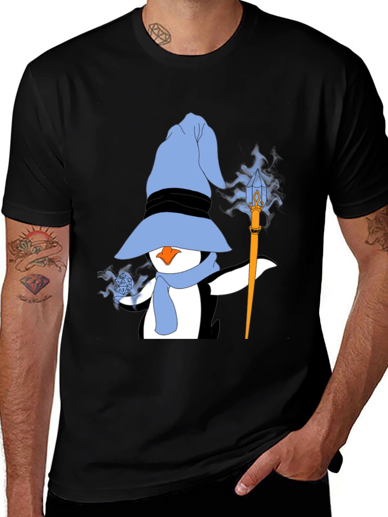 Variant 26 of Wizard Penguin Graphic T-Shirt