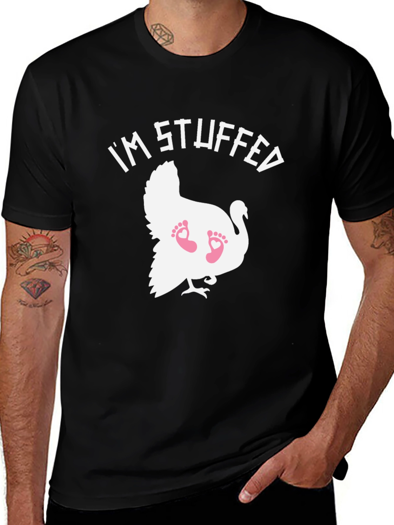 Variant 6 of I'm Stuffed Turkey Baby Feet T-Shirt