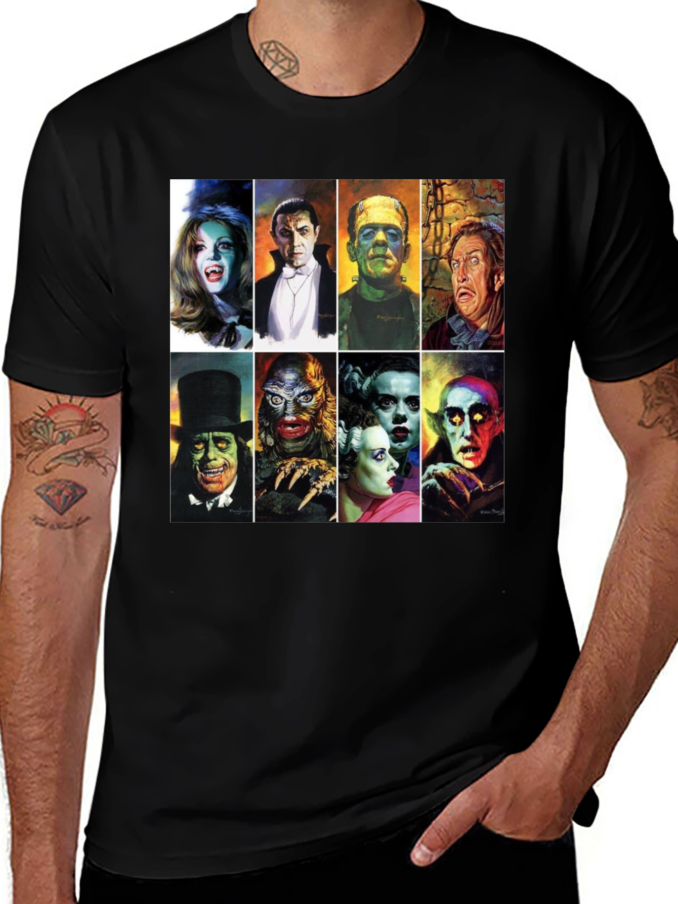Variant 21 of Classic Horror Movie Monsters Graphic Tee