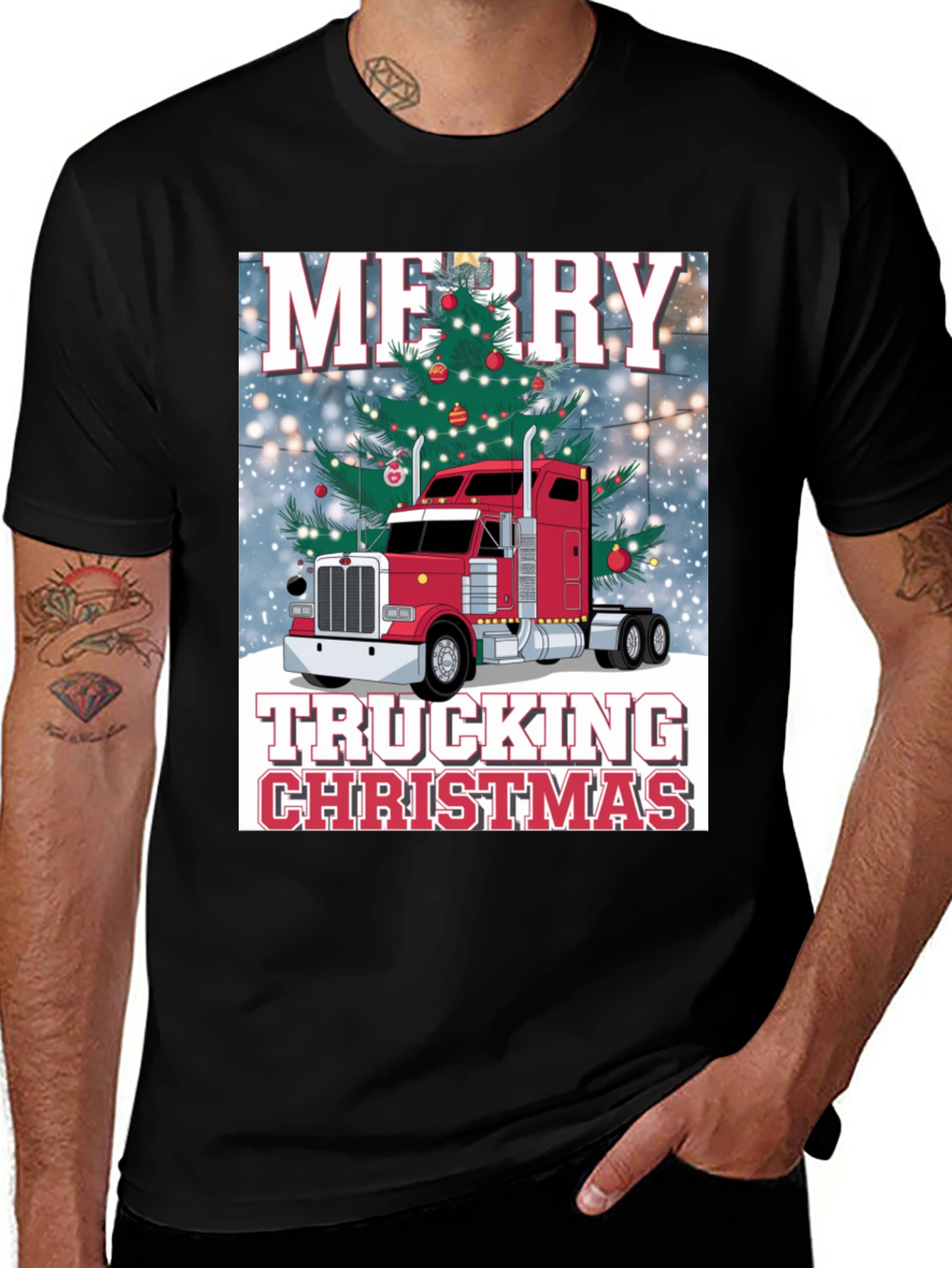 Merry Trucking Christmas T-Shirt