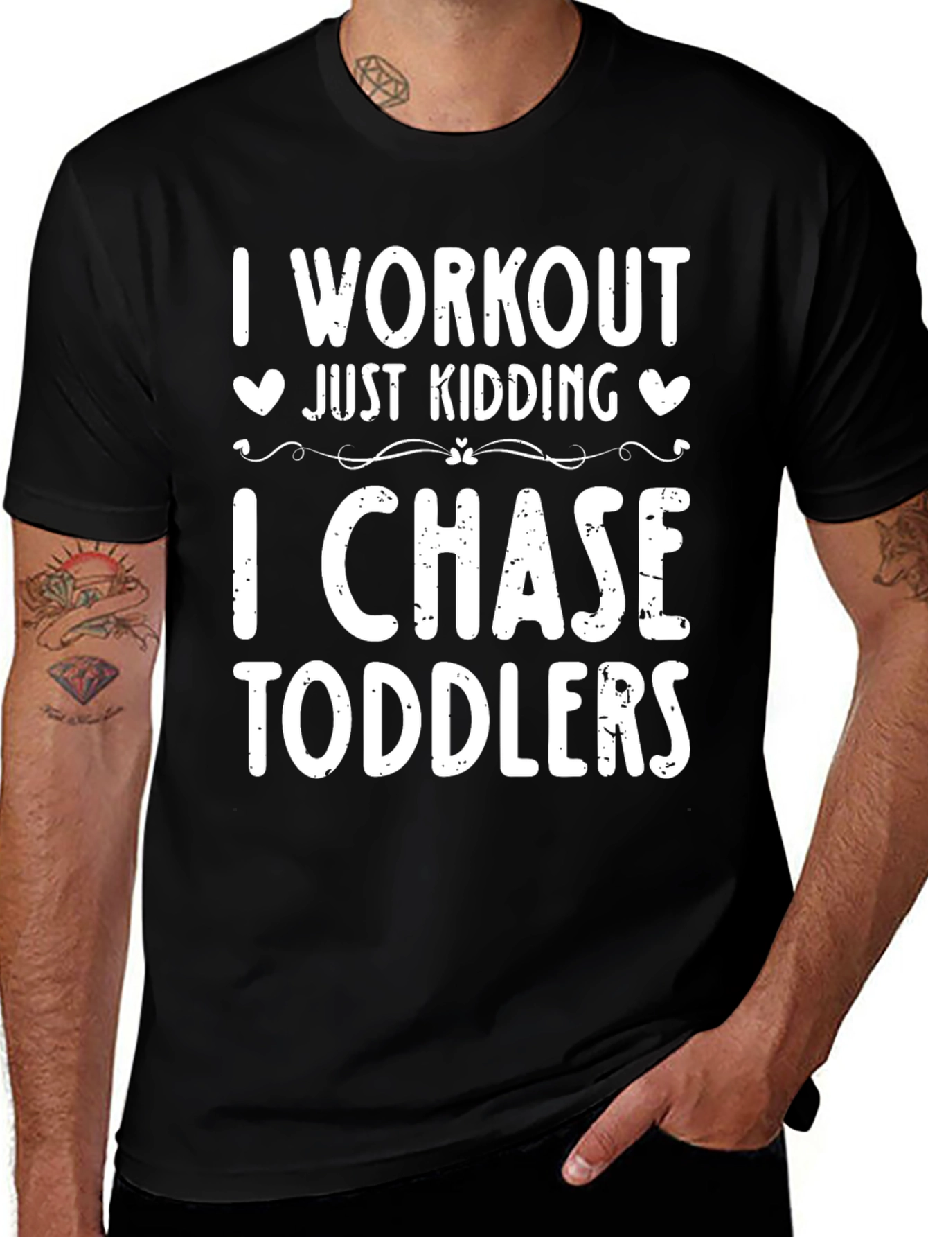 Variant 10 of I Workout Just Kidding T-Shirt, Toddler Chase Tee