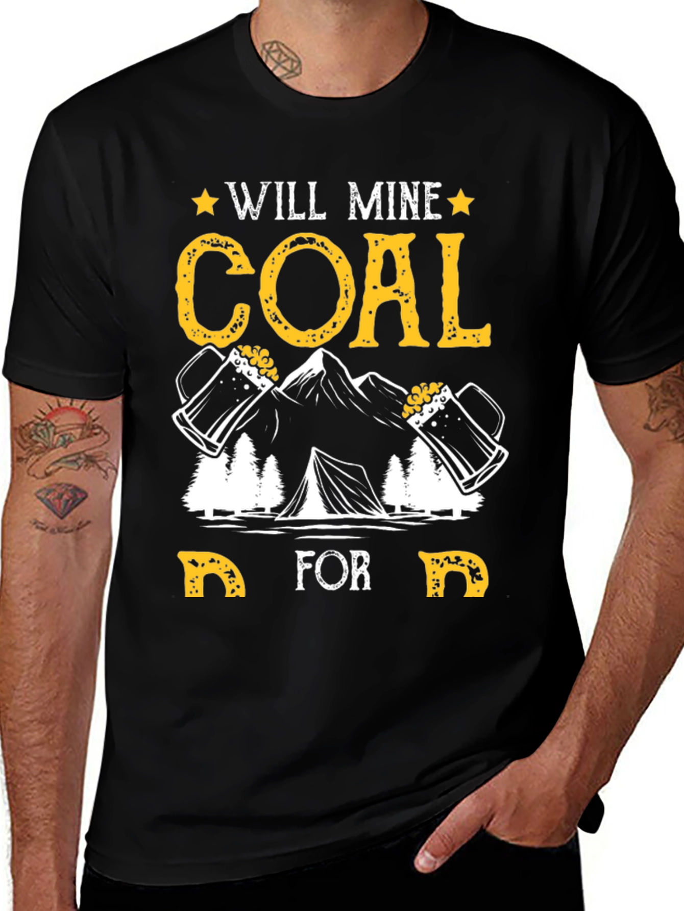 Variant 2 of Will Mine Coal For Beer T-Shirt