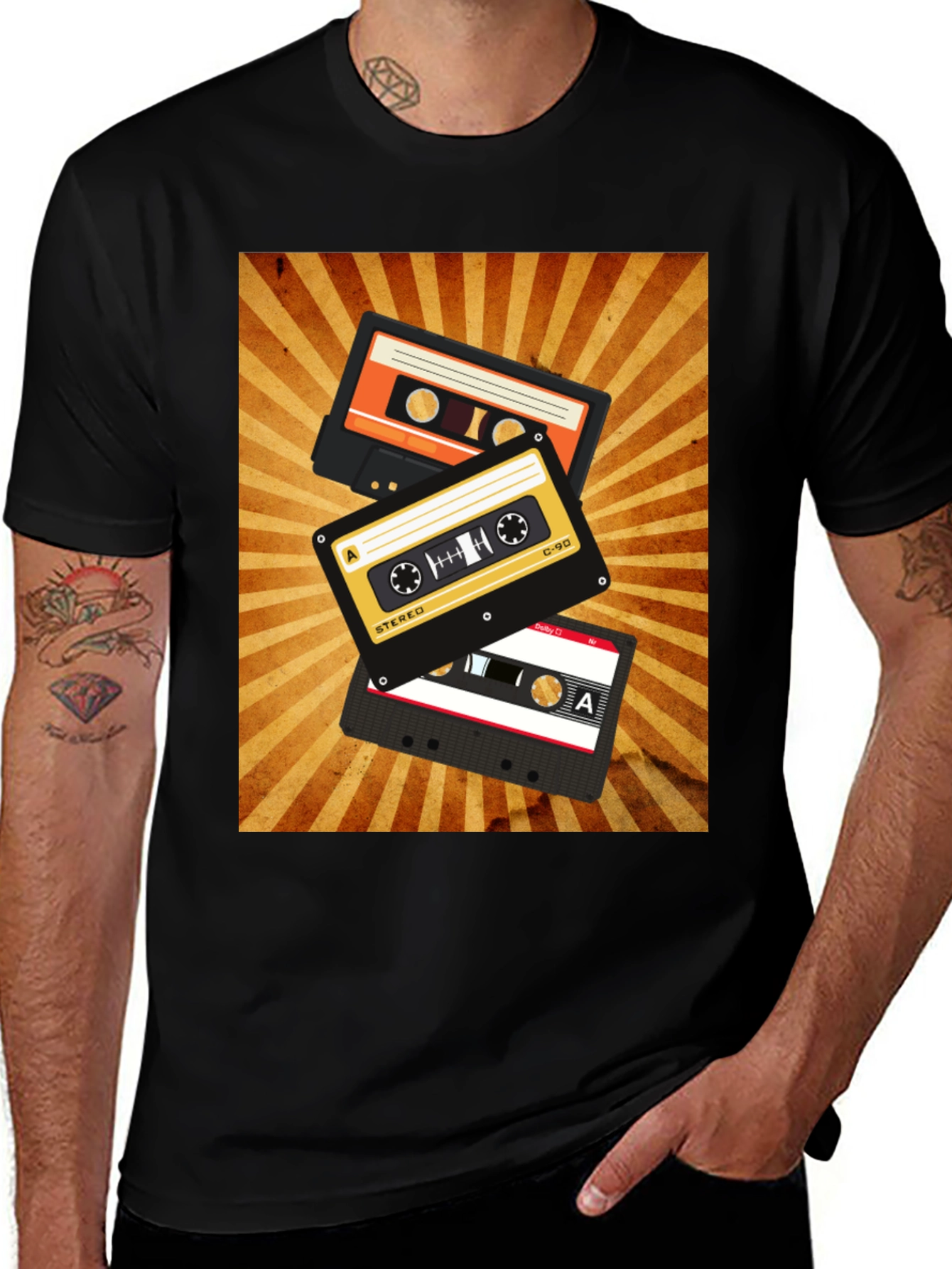 Variant 23 of Retro Cassette Tape Graphic Tee - Vintage Music Lover T-Shirt