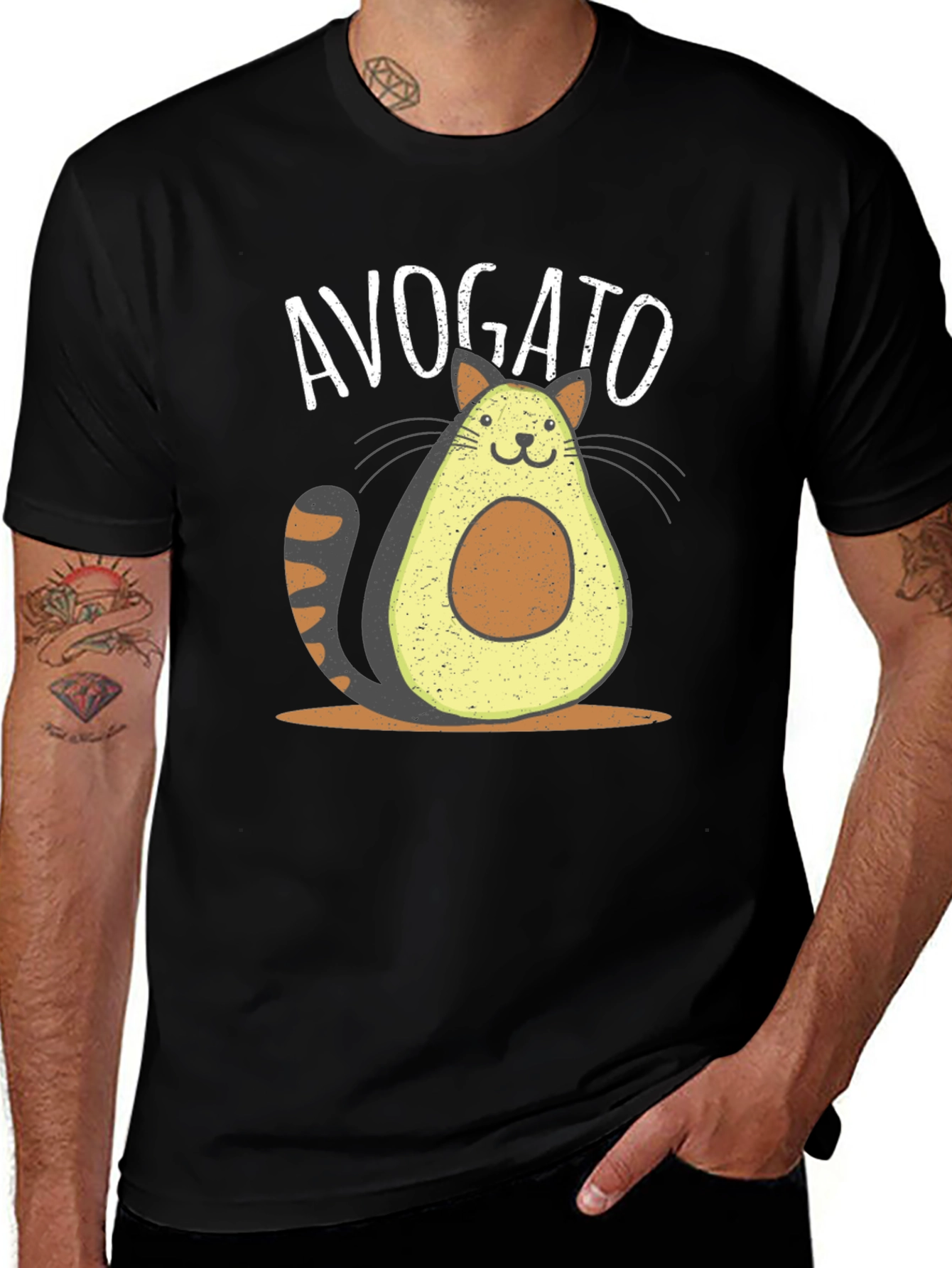 Variant 12 of Avogato Funny Cat Avocado T-Shirt
