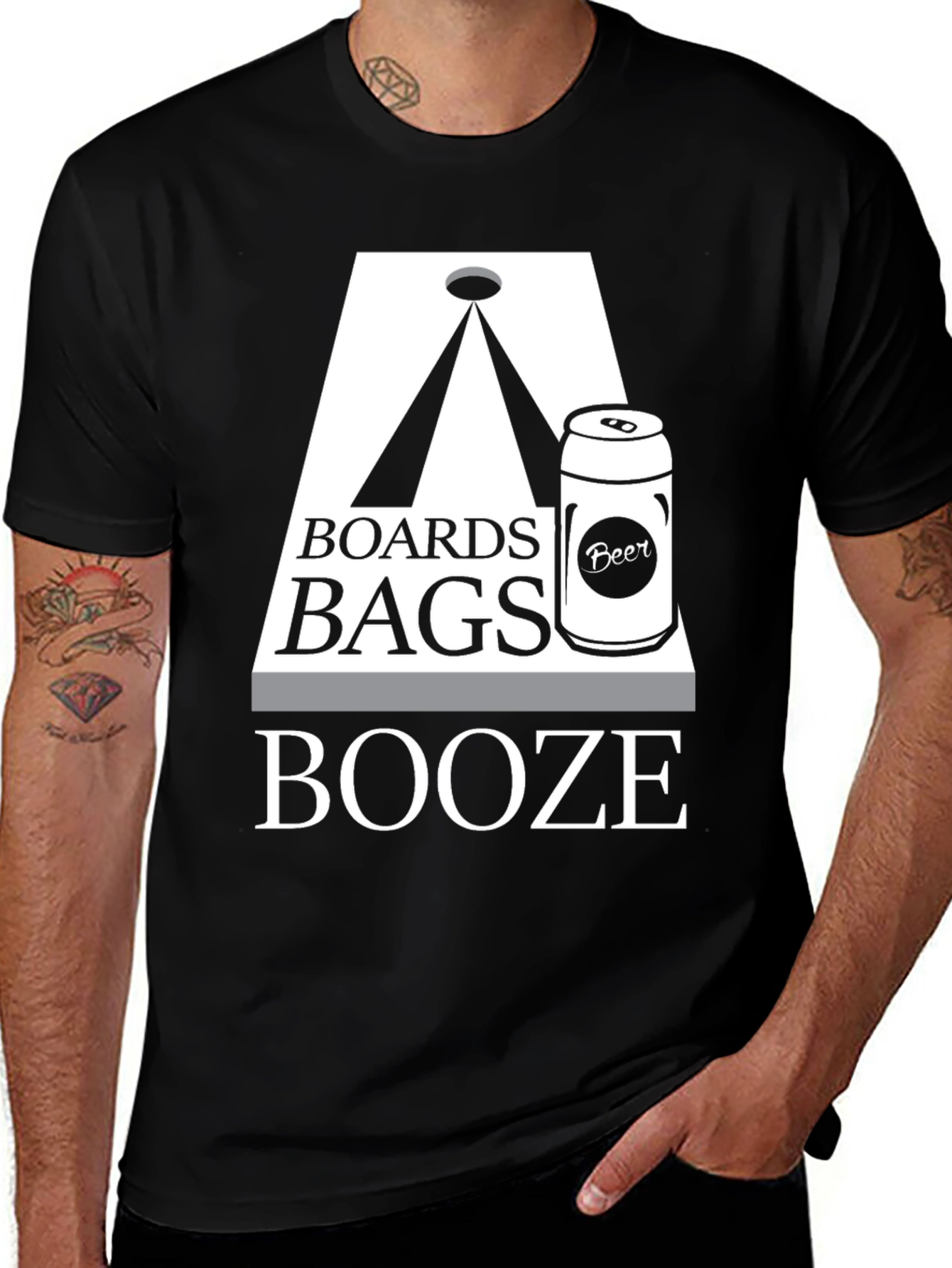 Variant 23 of Boards Bags Booze Graphic Tee