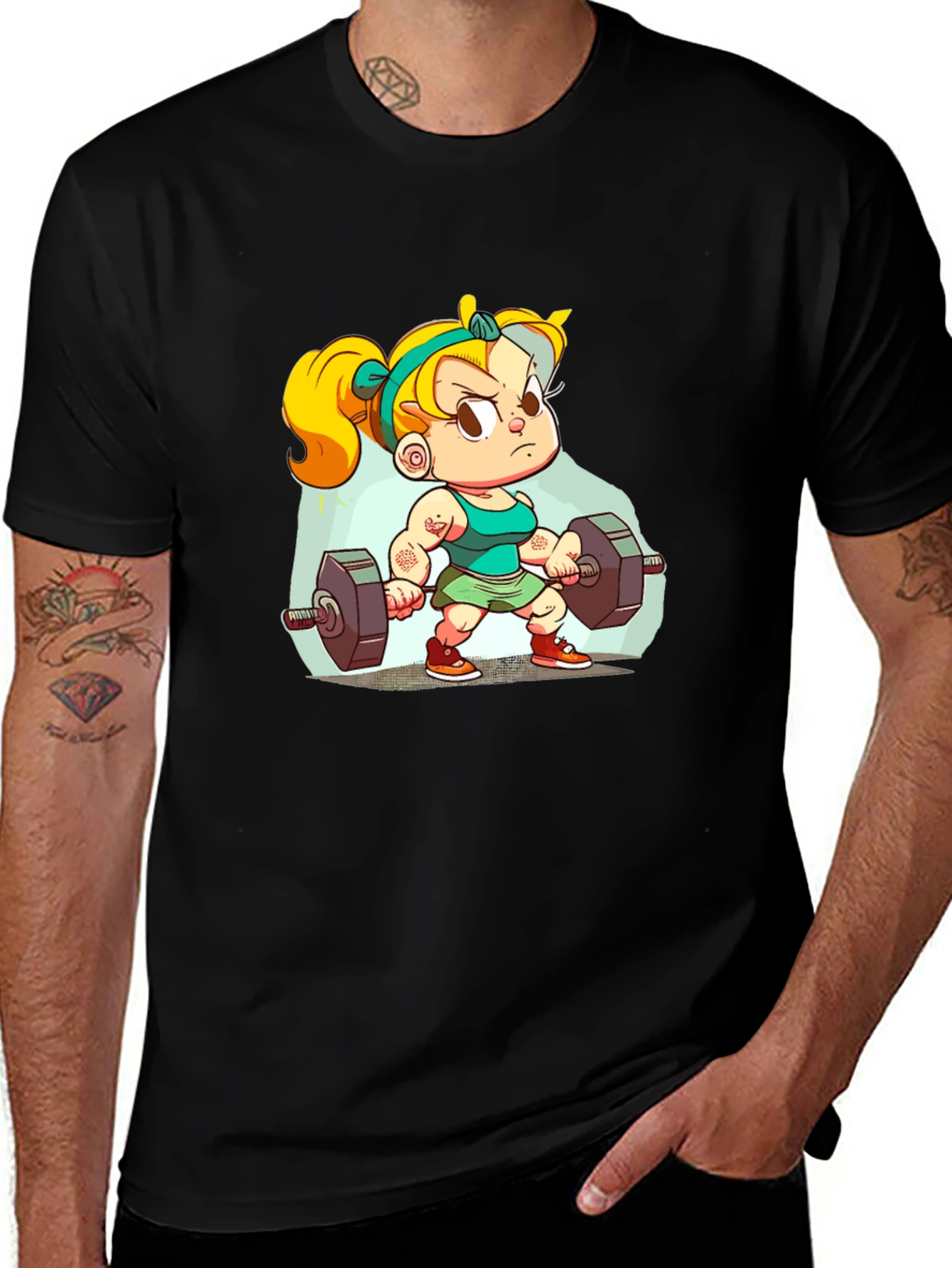 Variant 27 of Weightlifting Girl T-Shirt - Funny Fitness Tee