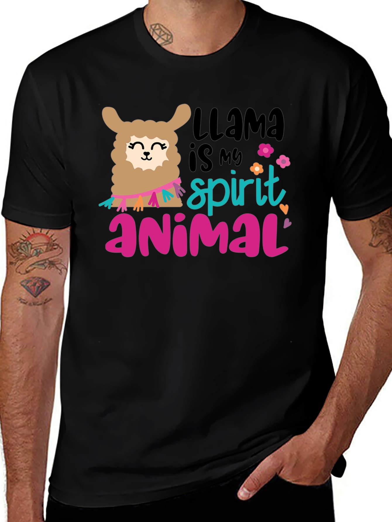 Variant 16 of Llama Spirit Animal Graphic T-Shirt