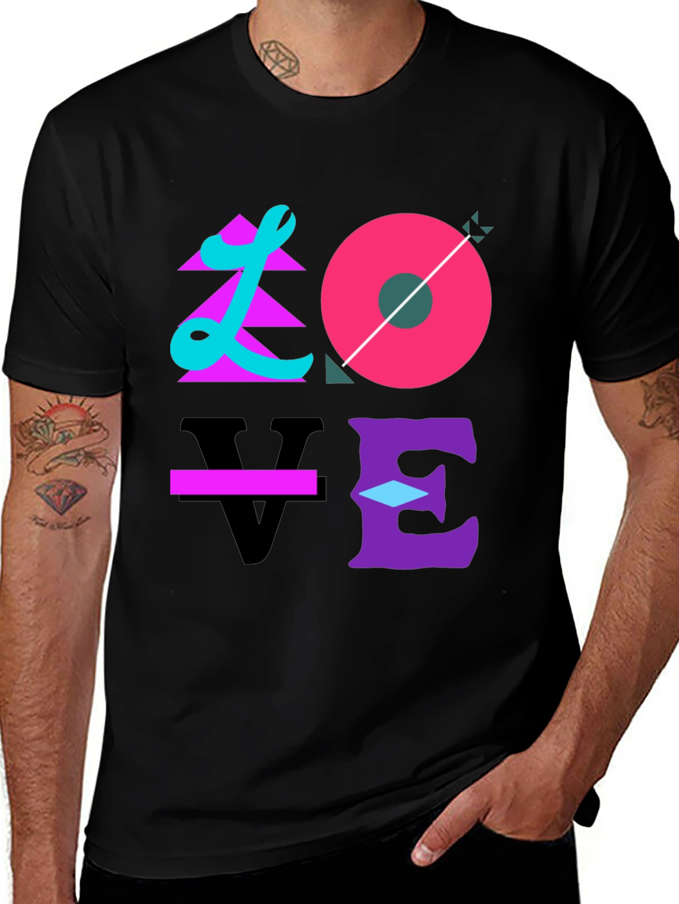 Variant 11 of LOVE Graphic Tee - Retro 80s Style