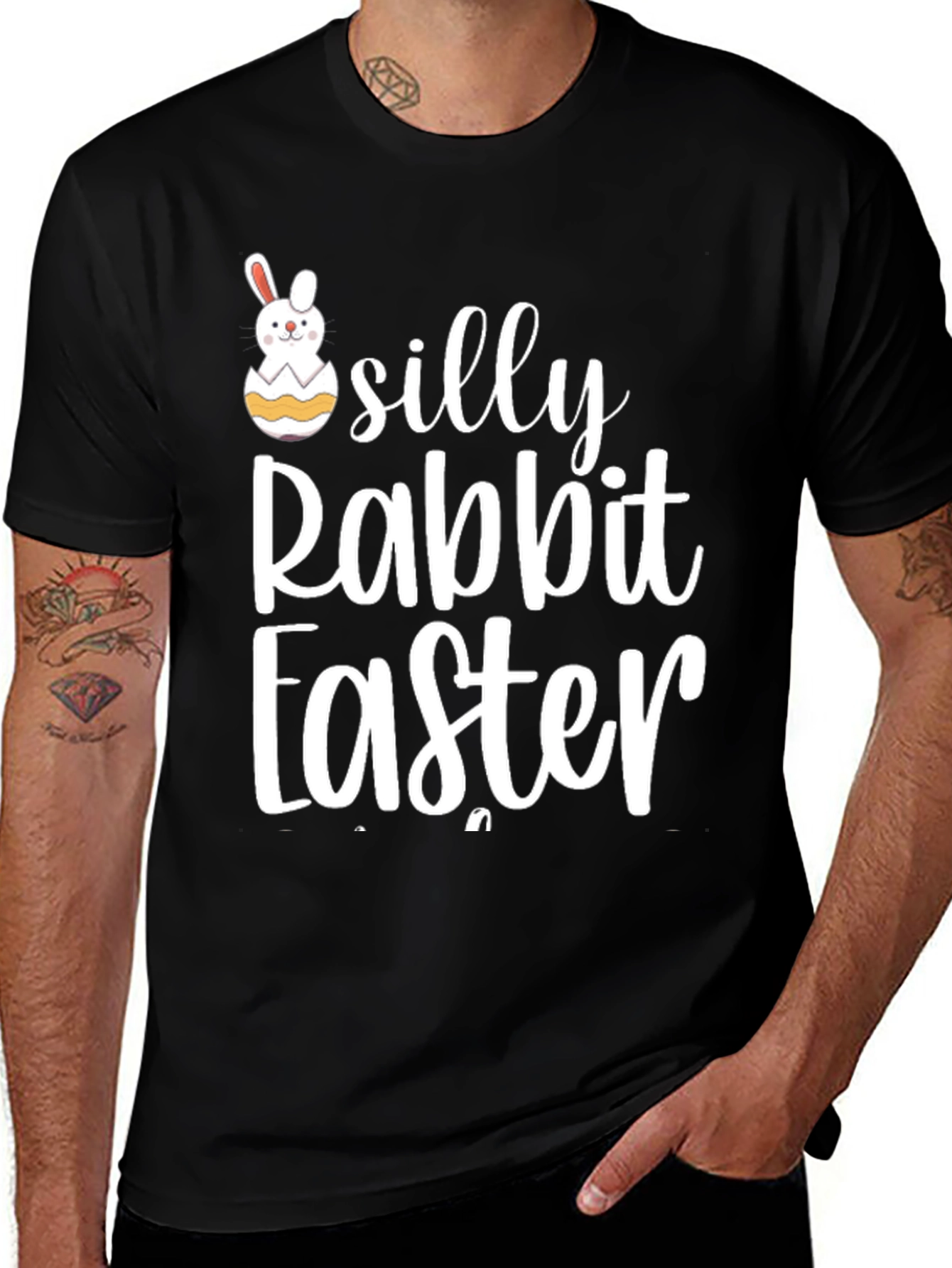 Silly Rabbit Easter Black T-Shirt