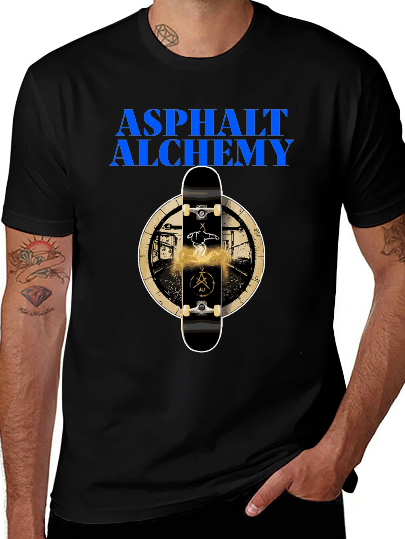 Variant 18 of Asphalt Alchemy Skateboard T-Shirt