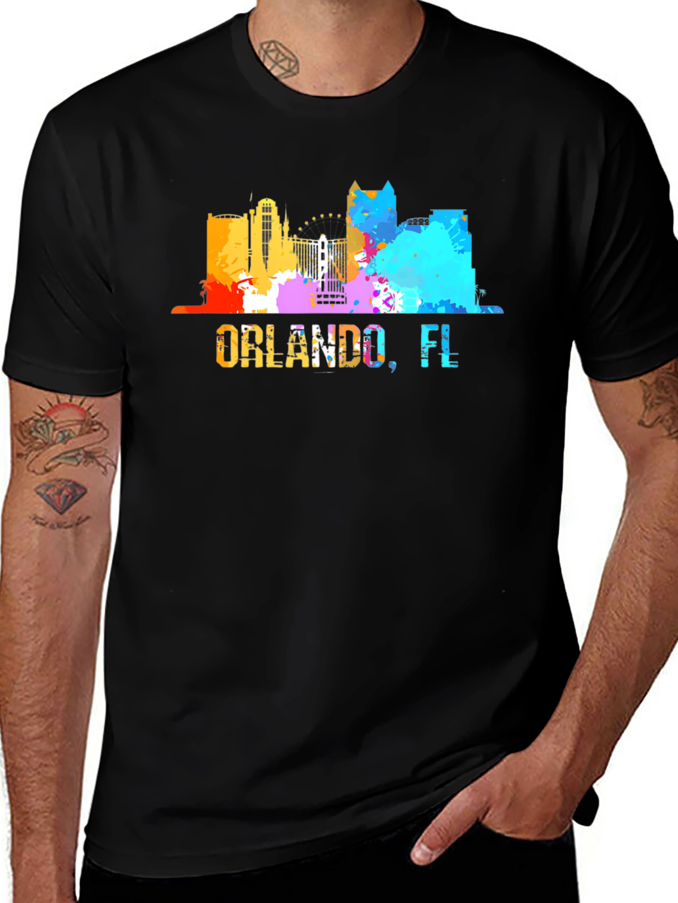Orlando, FL Skyline Graphic T-Shirt