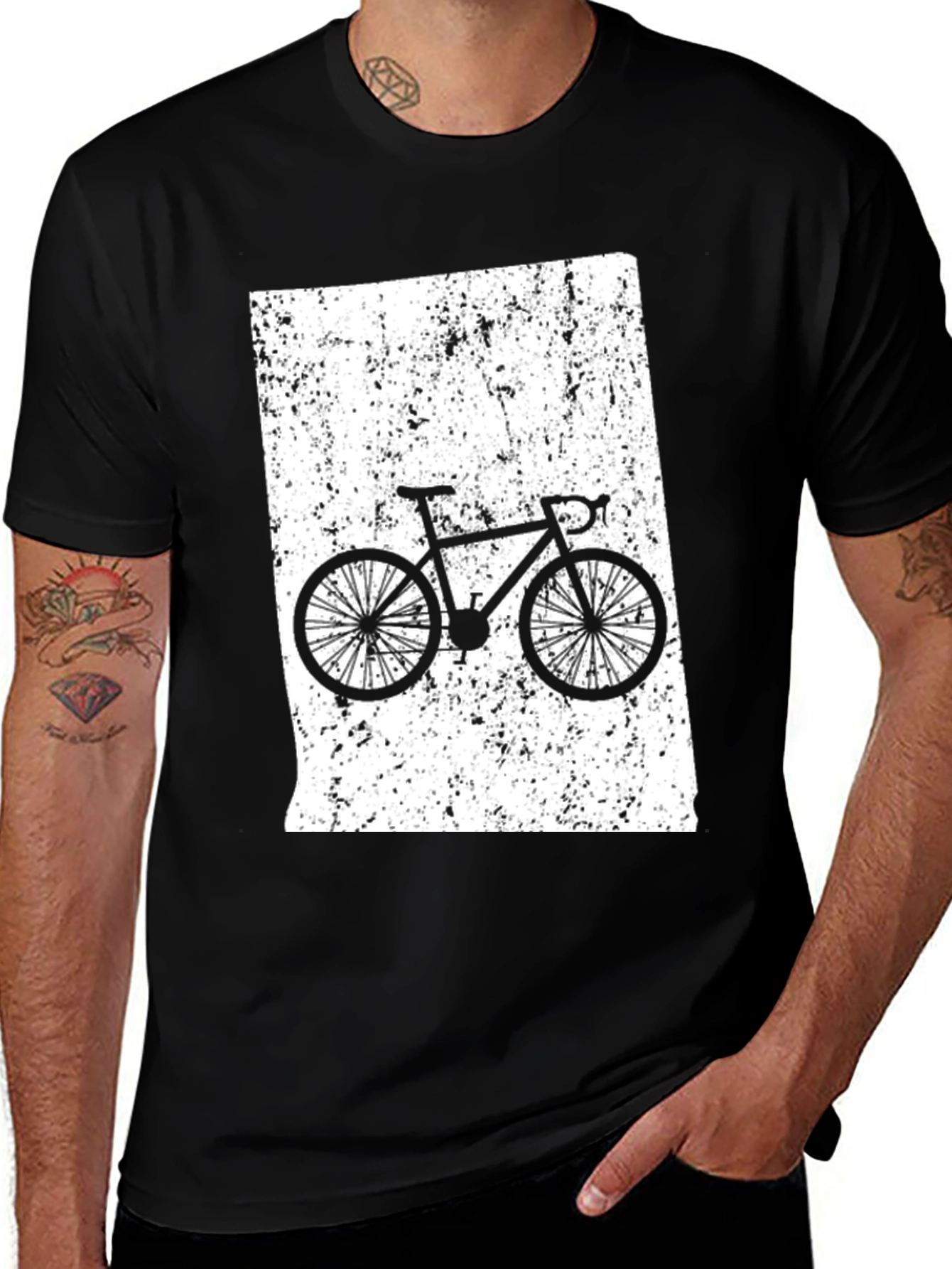Variant 4 of Cycling T-Shirt - Black - Bike Rider Design