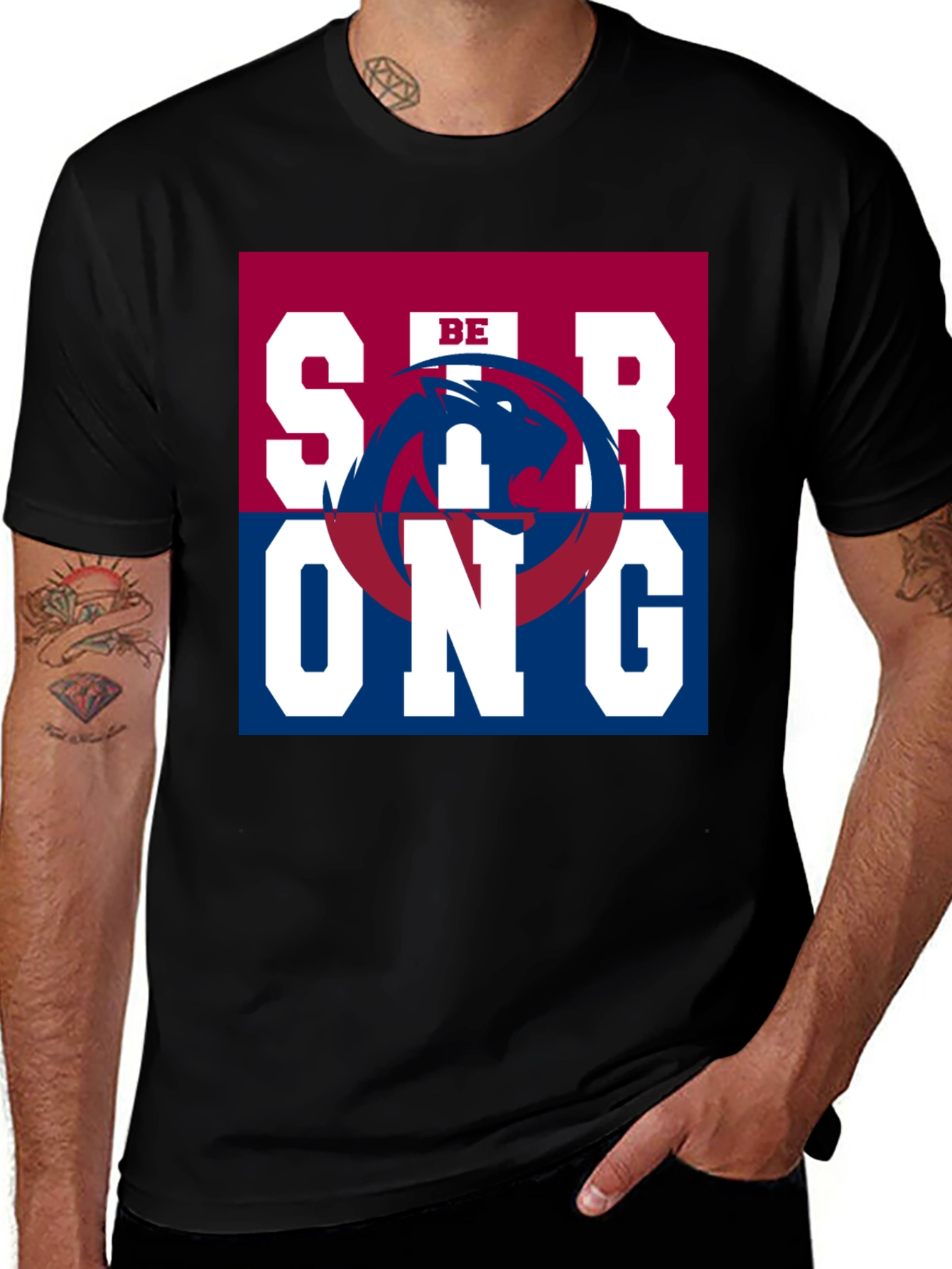 Variant 15 of Be Strong Graphic Tee - Modern Urban Style