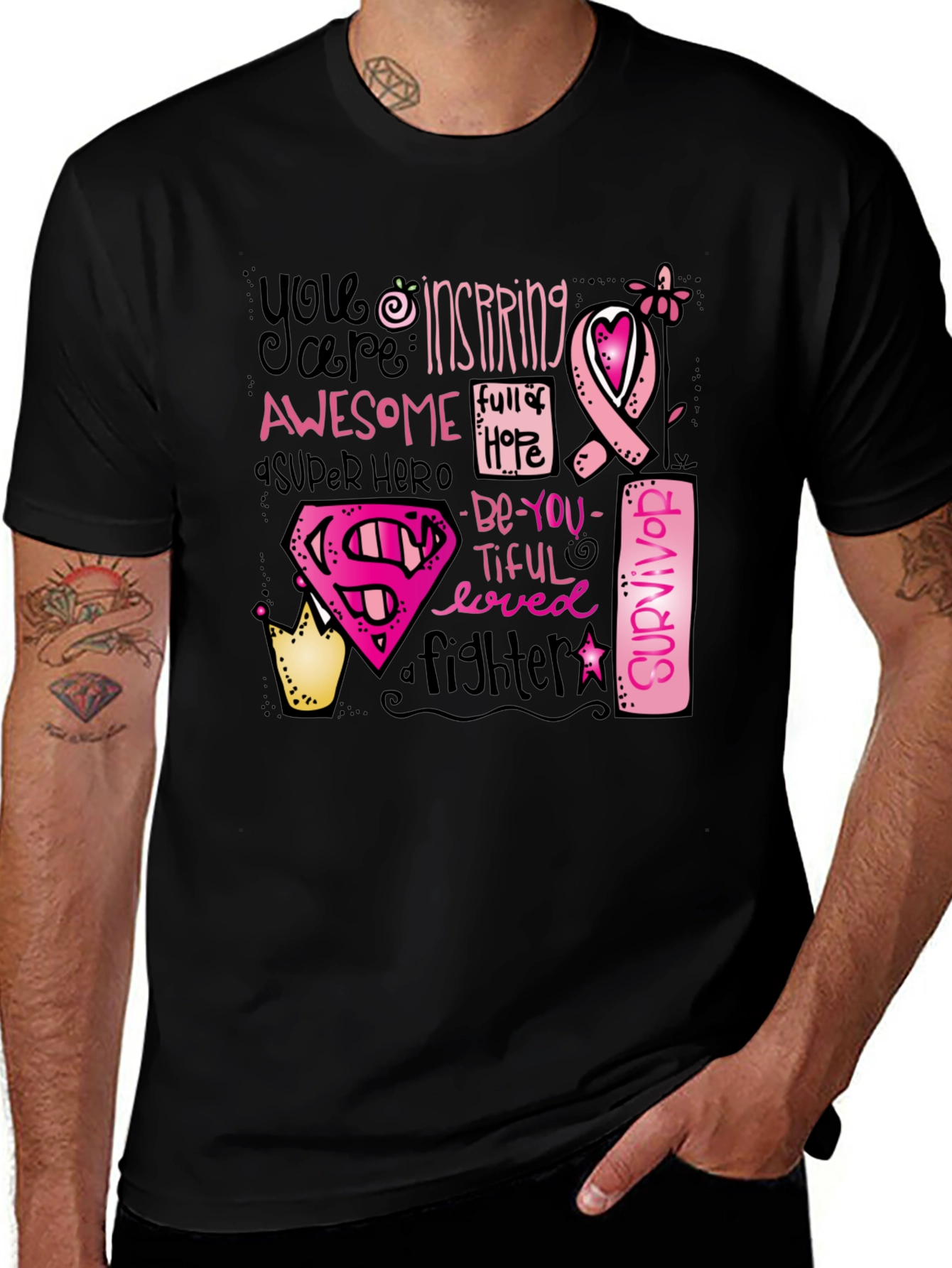 Variant 18 of Breast Cancer Awareness Graphic Tee