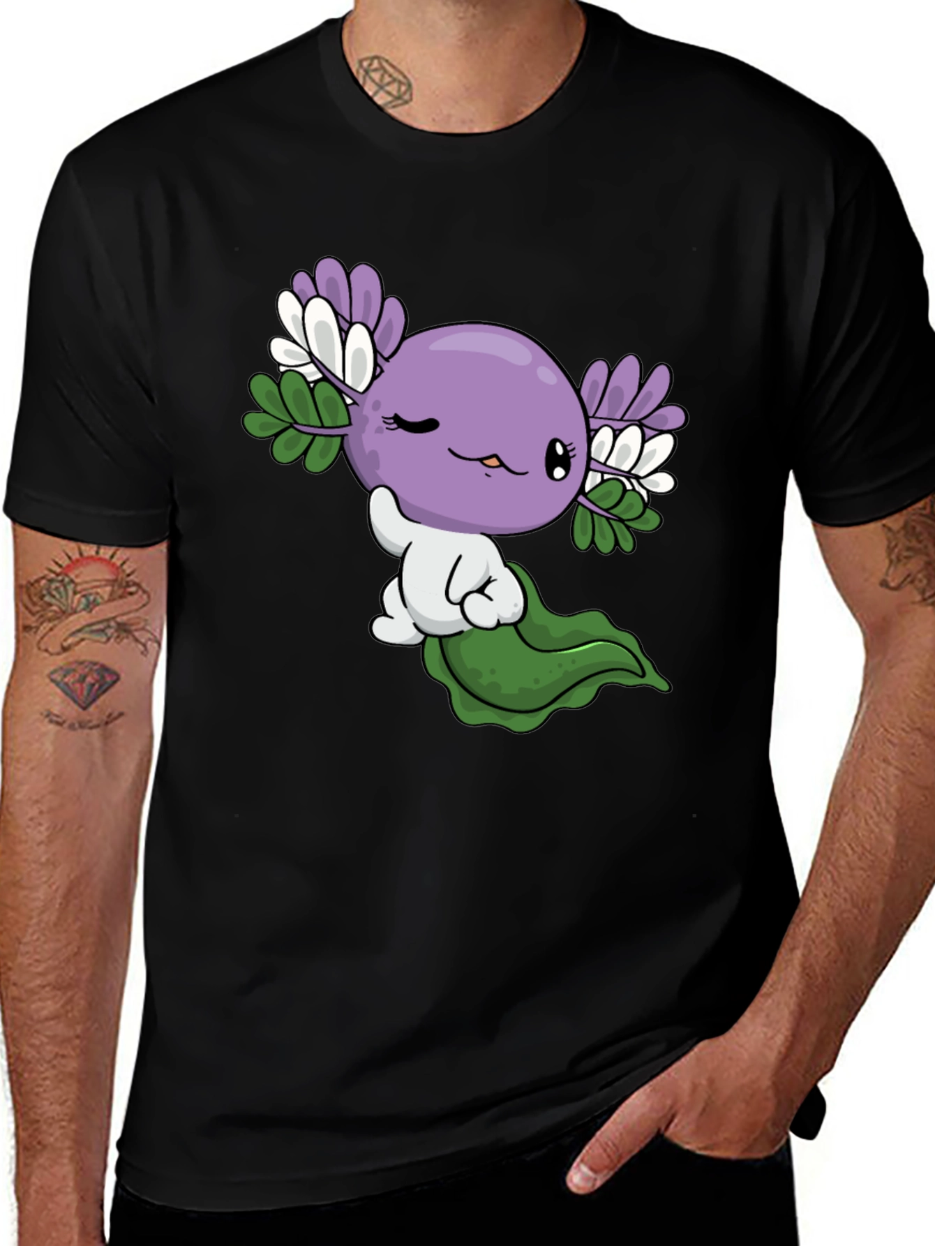 Variant 29 of Axolotl Cartoon Graphic T-Shirt